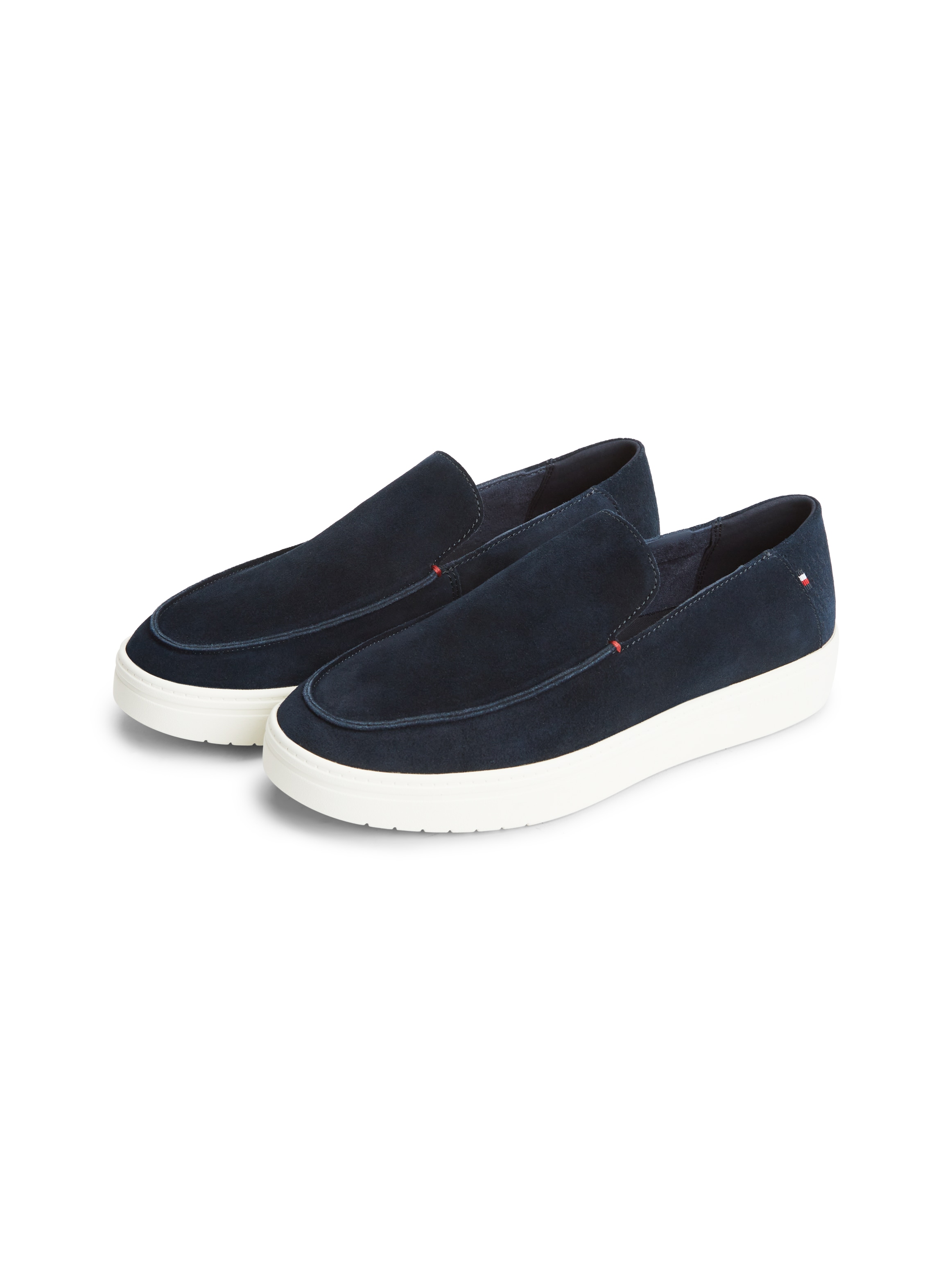 Tommy Hilfiger Slipper "MODERN LIGHT SUEDE LOAFER" Schlupfschuh, Flat mit typischer Mokassinnaht