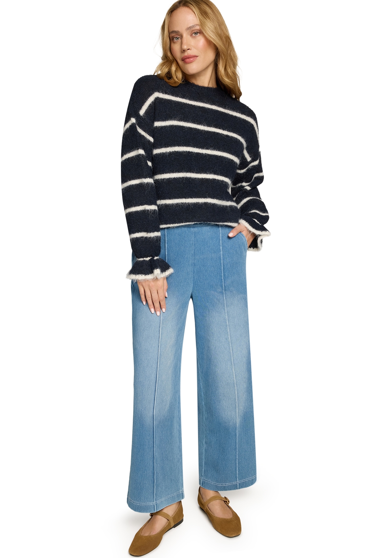 Zero Slim-fit-Jeans »Damen elastischer Bund 26 Inch«