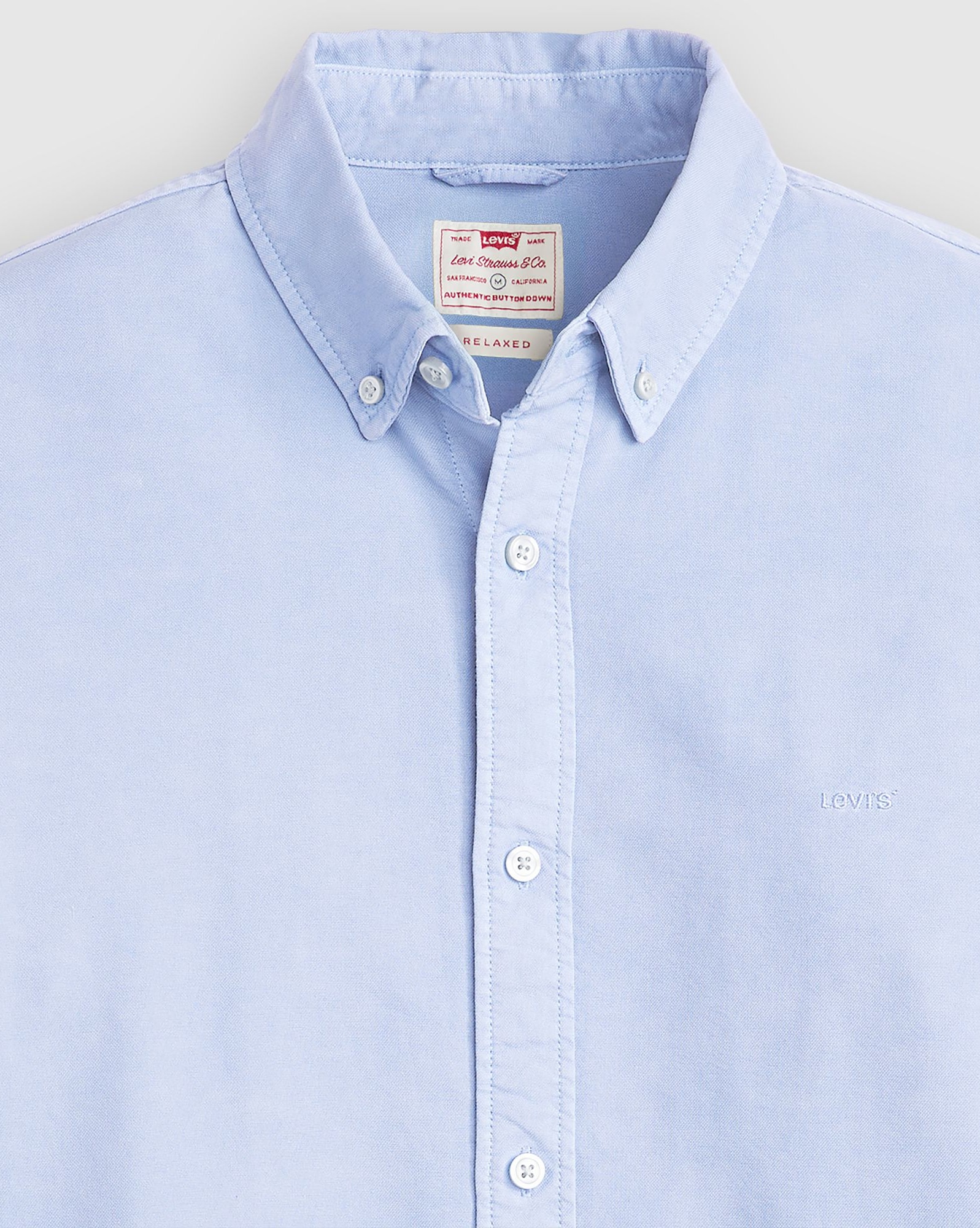 Levis Langarmhemd "AUTHENTIC BUTTON DOWN", mit Ton-in-Ton Logostickerei auf günstig online kaufen