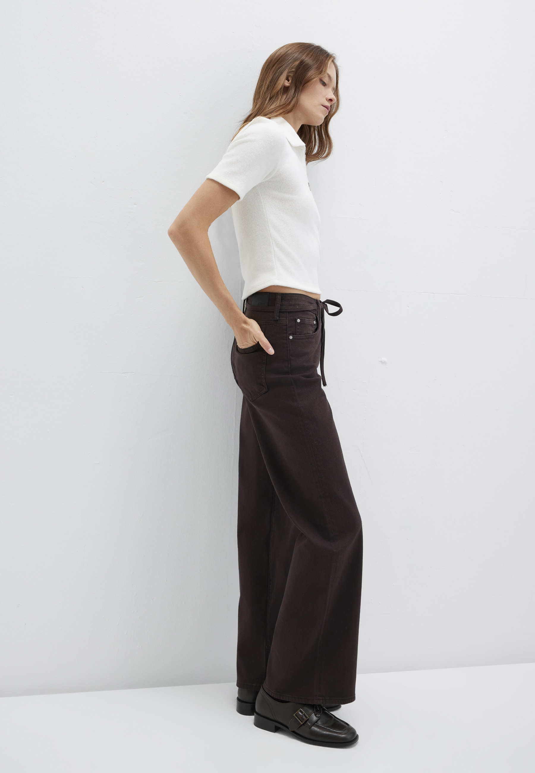 Mavi Weite Jeans »MALIBU W/Belt« Loose Wide Leg Jeans