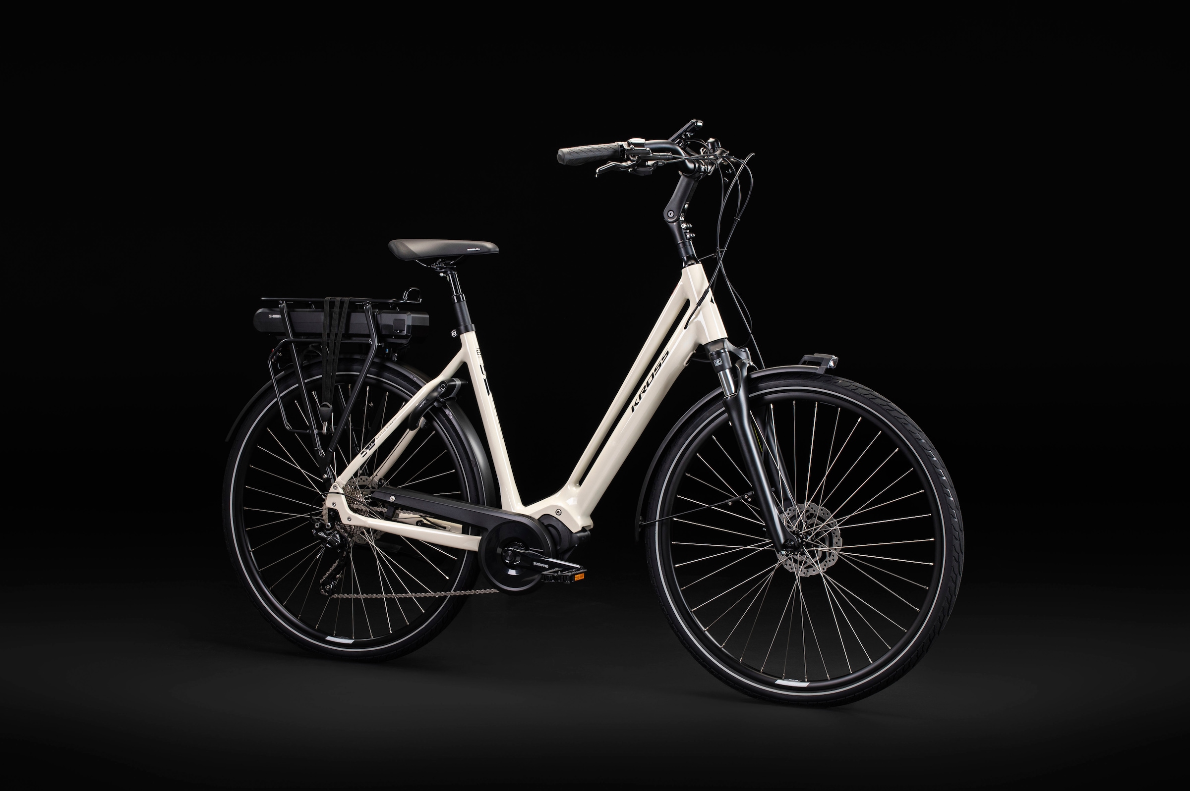 Kross E-Bike »E-Citybike Sentio Hybrid 3.0 28 Zoll weiß«, 7 Gang, Shimano, DEORE T6000, Mittelmotor 250 W