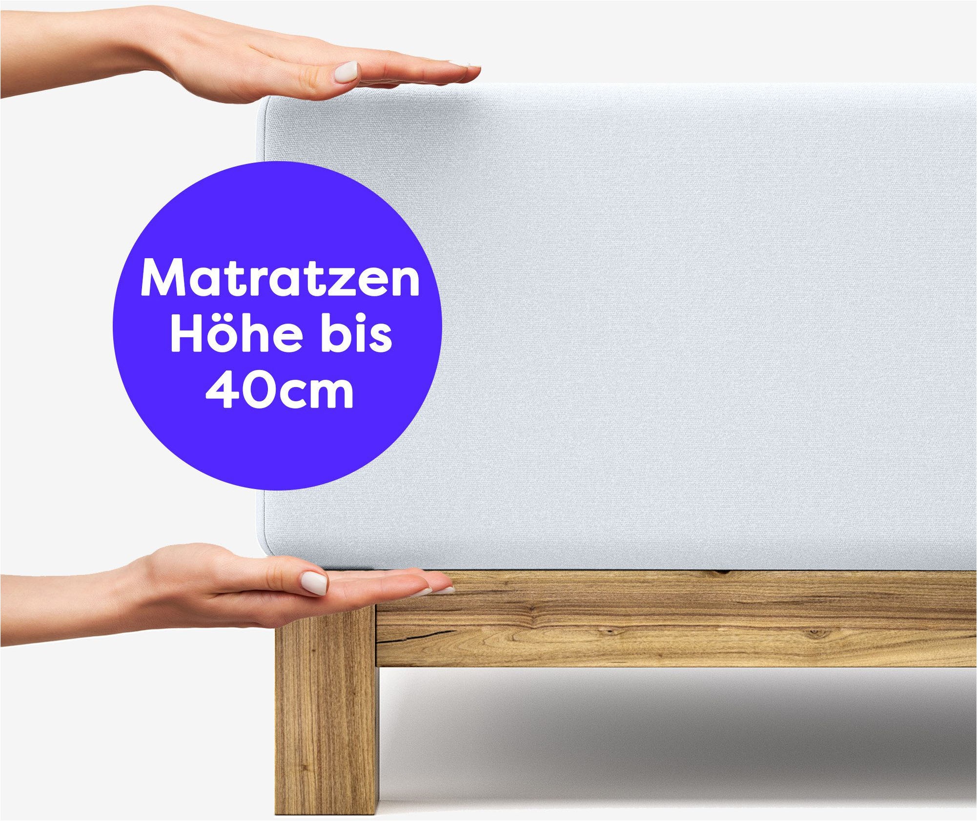 Wolkenfeld Spannbettlaken "Frida" Elastisch & Rutschfest: 90x200, 140x200, günstig online kaufen
