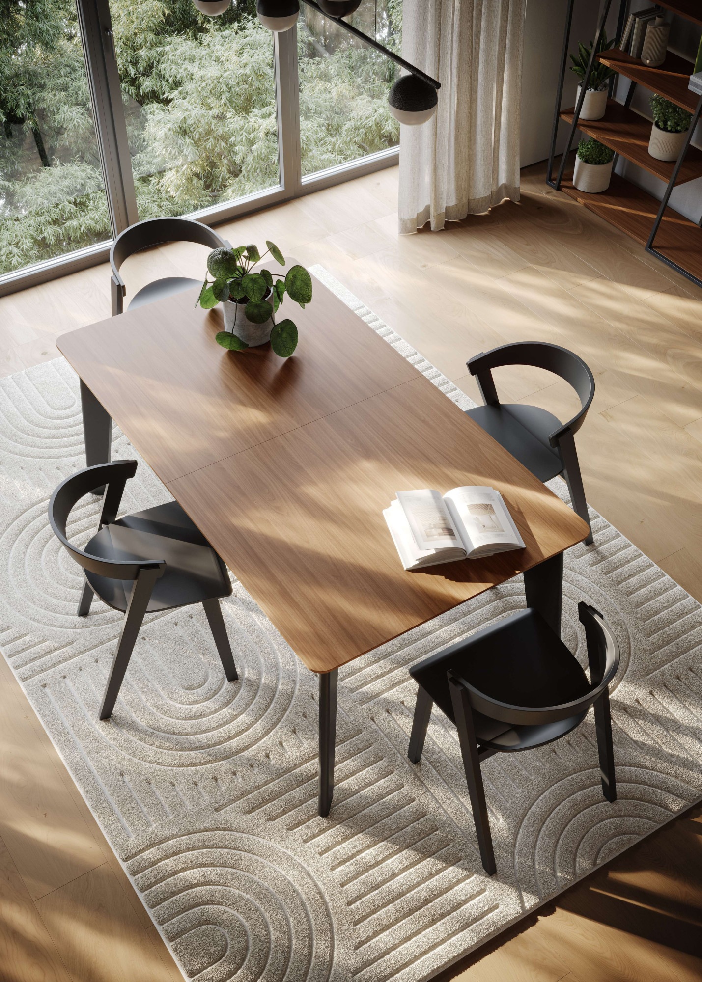 TemaHome Esstisch »Shadow eleganter Designer-Wohnzimmertisch, ausziehbar«, mit integrierter Auszugsplatte, Breite von 180cm bis zu 240cm