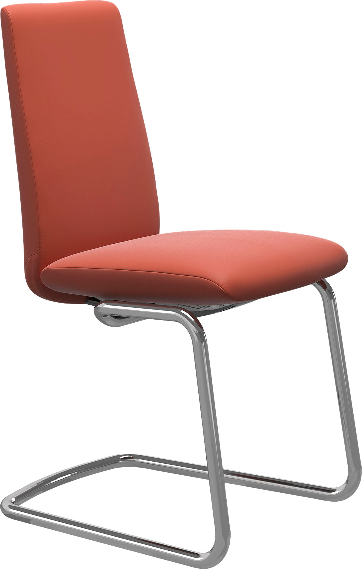 Polsterstuhl STRESSLESS "Laurel", beige (henna batick, chrom glänzend), B:53cm H:92cm T:59cm, Leder BATICK: BATICK ist ein leicht korrigiertes, durchgefärbtes und genarbtes Möbelleder, bei dem die meisten Unebenheiten und Spuren in der Regel entfernt wurd