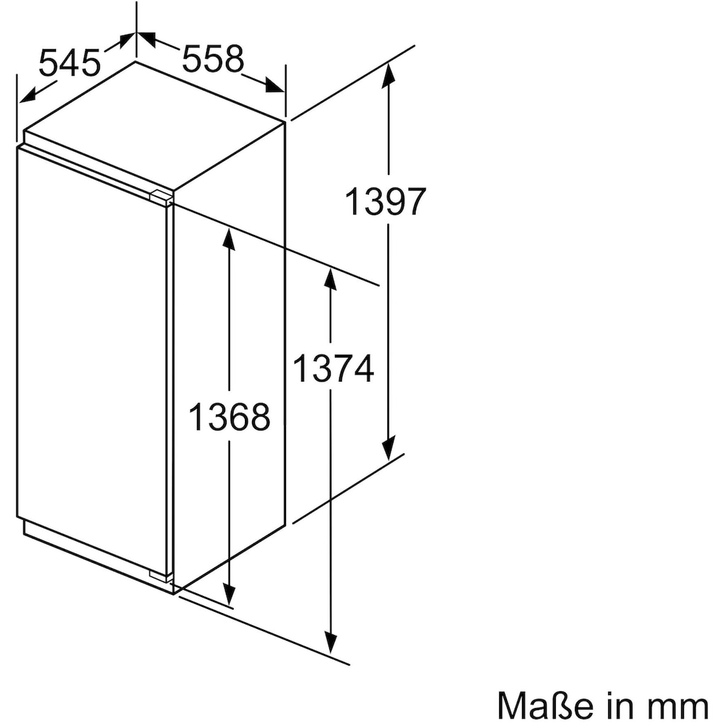 SIEMENS Einbaukühlschrank »KI52FADF0«, KI52FADF0, 139,7 cm hoch, 55,8 cm breit