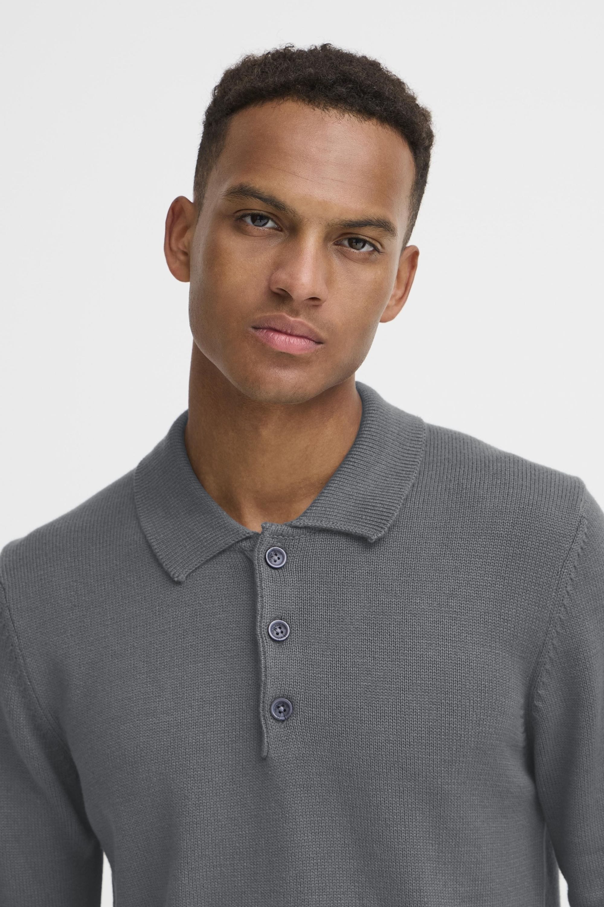 Blend Strickpullover »BHDENO« Stilvoller Strickpullover mit Polo-Kragen