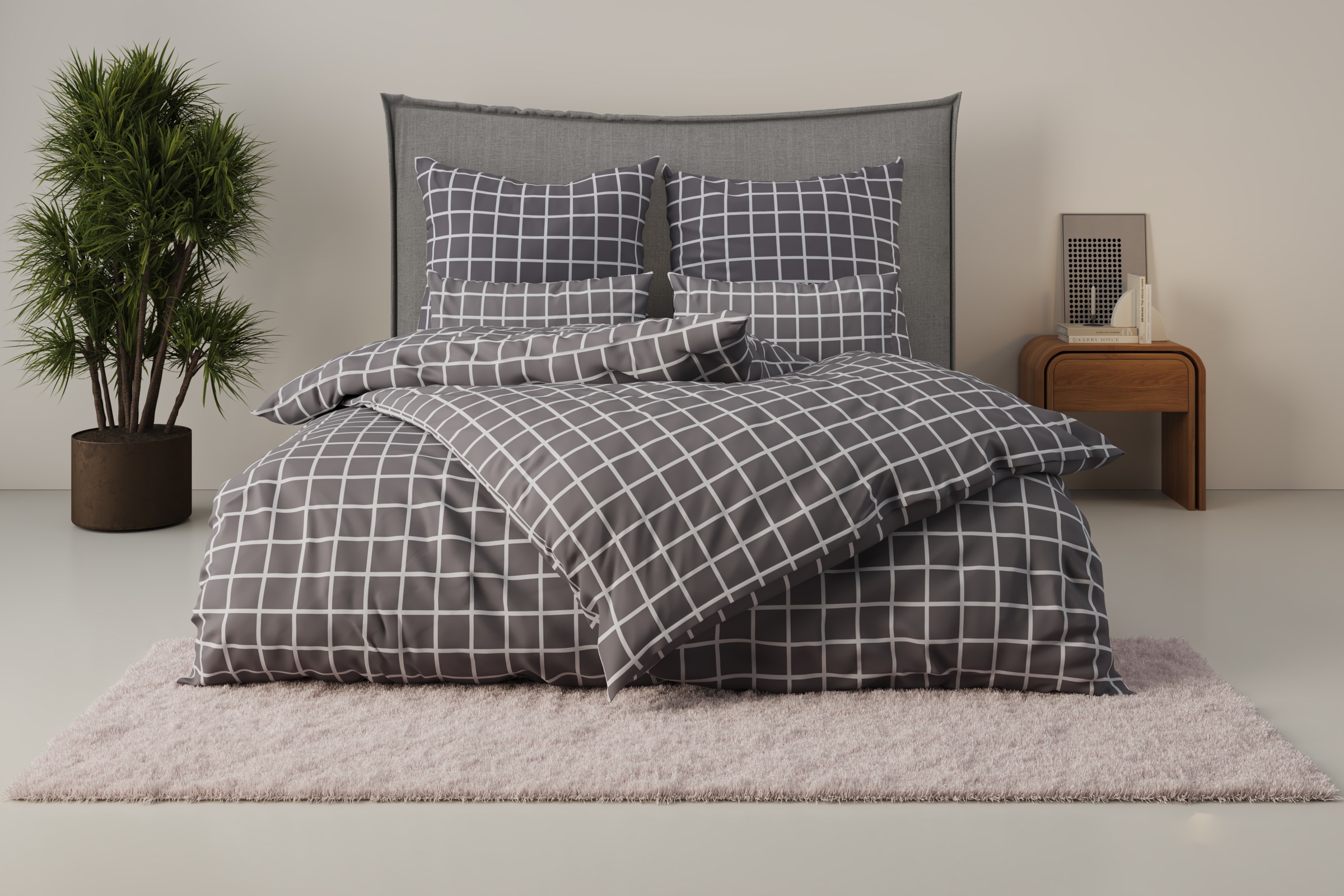 OTTO home "Eemil" 2 Stk. karierte Bettwäsche, 100% Baumwolle, ab Gr. 135x20 günstig online kaufen