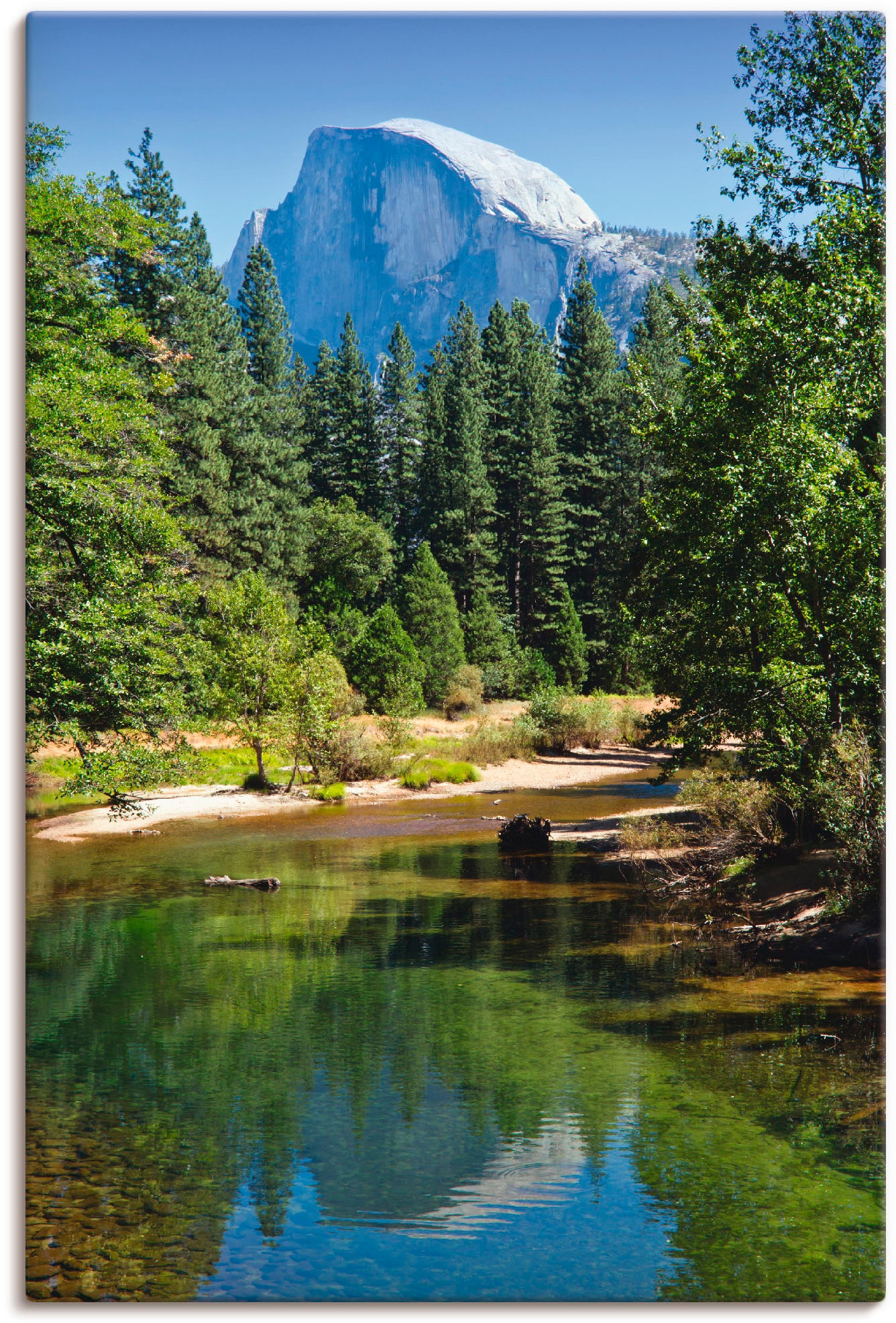 Artland Wandbild "Yosemite Valley Half Dome River of Mercy", Gewässer, (1 St.), als Alubild, Outdoorbild, Leinwandbild, 