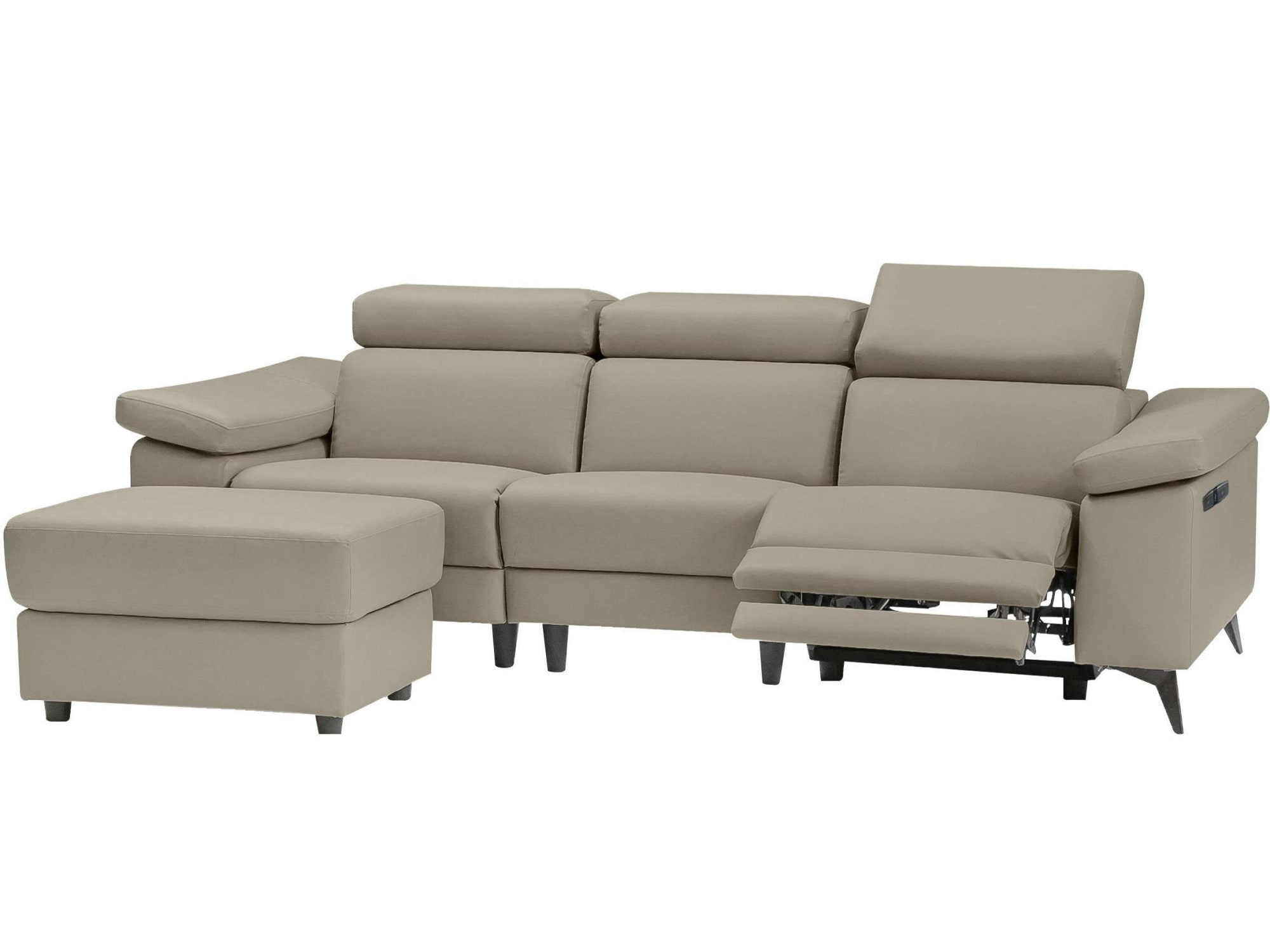 Places of Style 3-Sitzer »Samira«, mit elektrischer Relaxfunktion in einem Sitz und USB-Anschluss