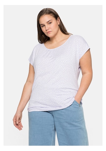 Sheego T-Shirt »sheego Shirt«, mit Alloverdruck und gelegten Falten kaufen