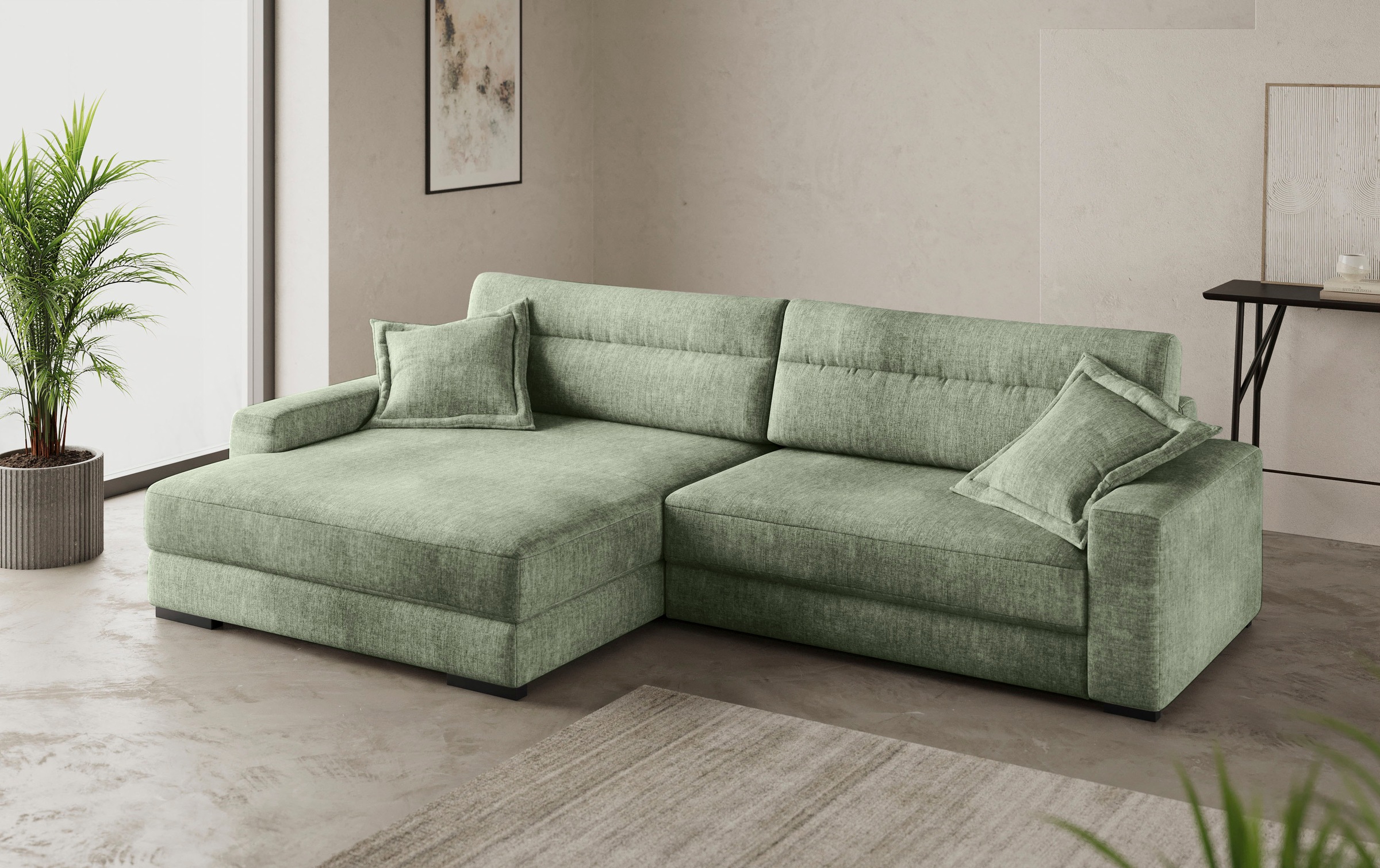 Mr. Couch Ecksofa »Marcello DuraFlex L-Form«, EasyBett, Bettkasten, Kaltschaumpolsterung, bis 140 kg belastbar