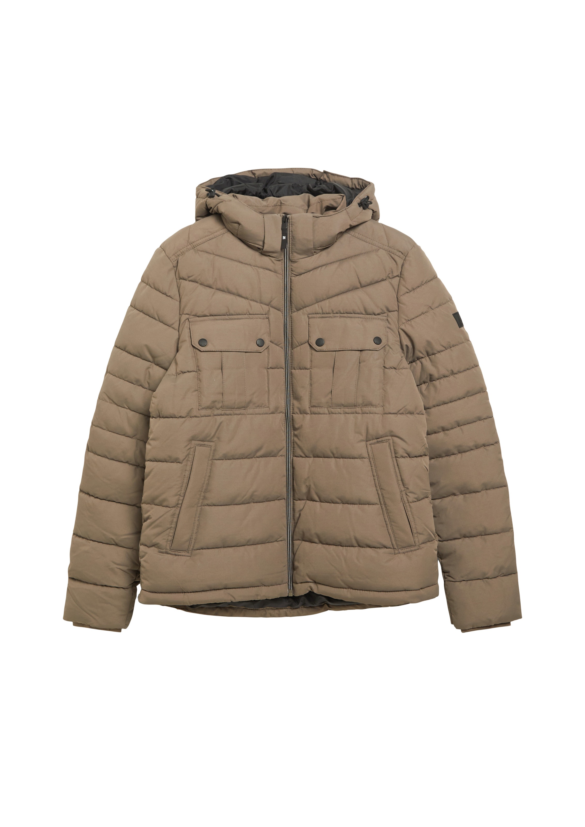s.Oliver Steppjacke mit Kapuze mit Kapuze und Reißverschluss