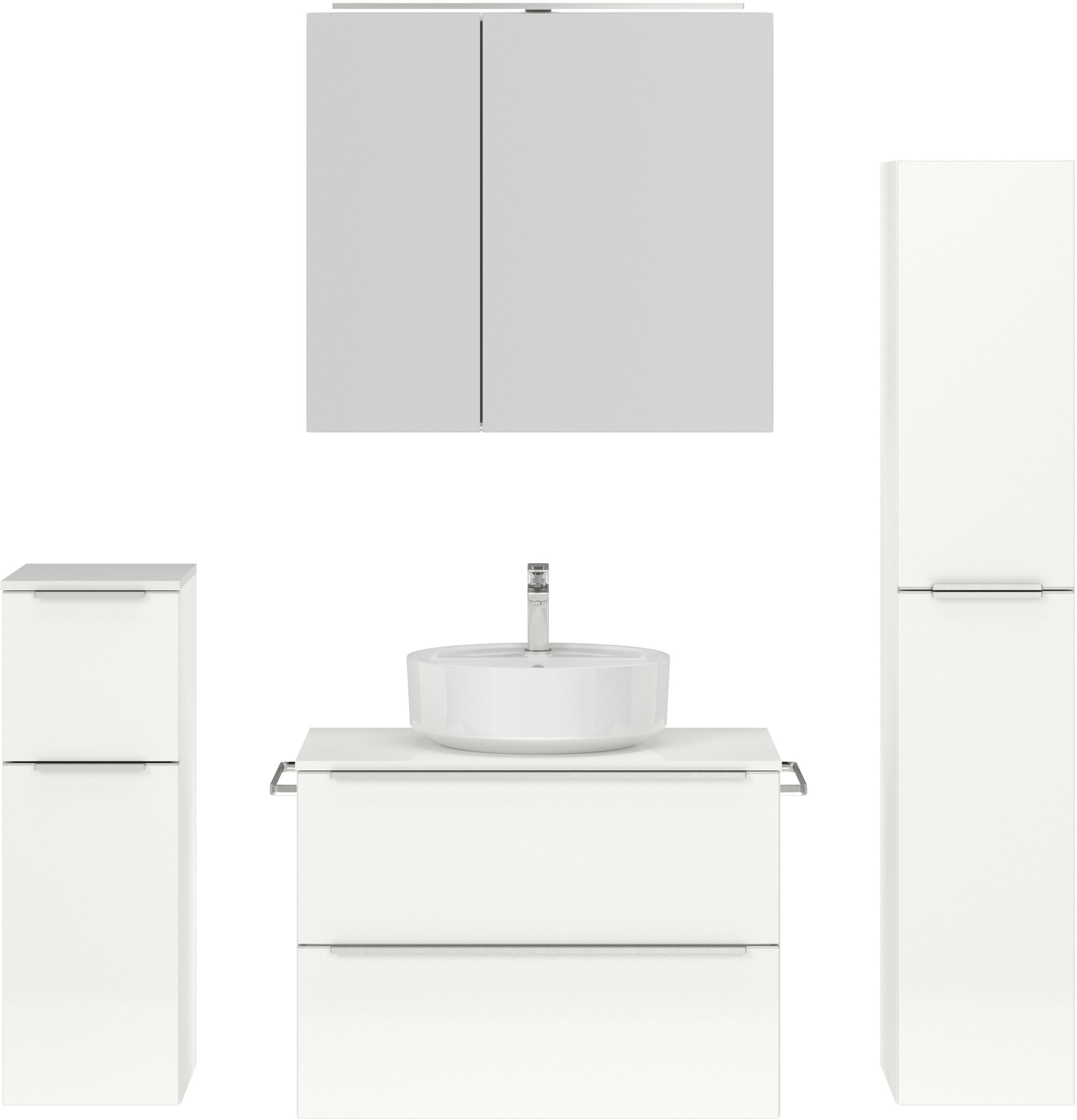 nobilia Badmöbel-Set "Alvene" vormontiert, mit Soft-Close, 4 Stk. tlg. günstig online kaufen