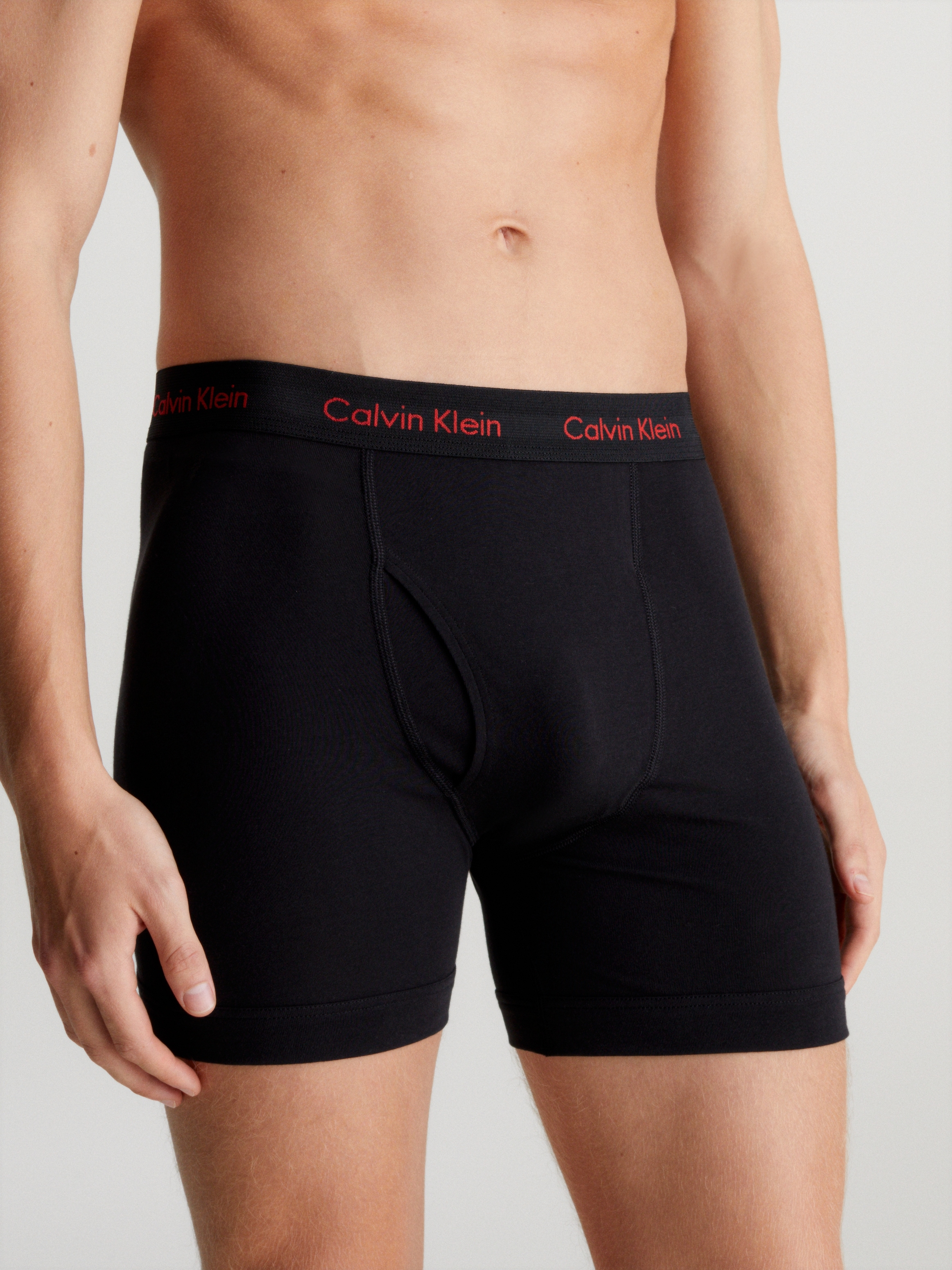 Calvin Klein Underwear Boxer »BOXER BRIEF 3PK«, (Packung, 3 St., 3er), mit praktischem Eingriff