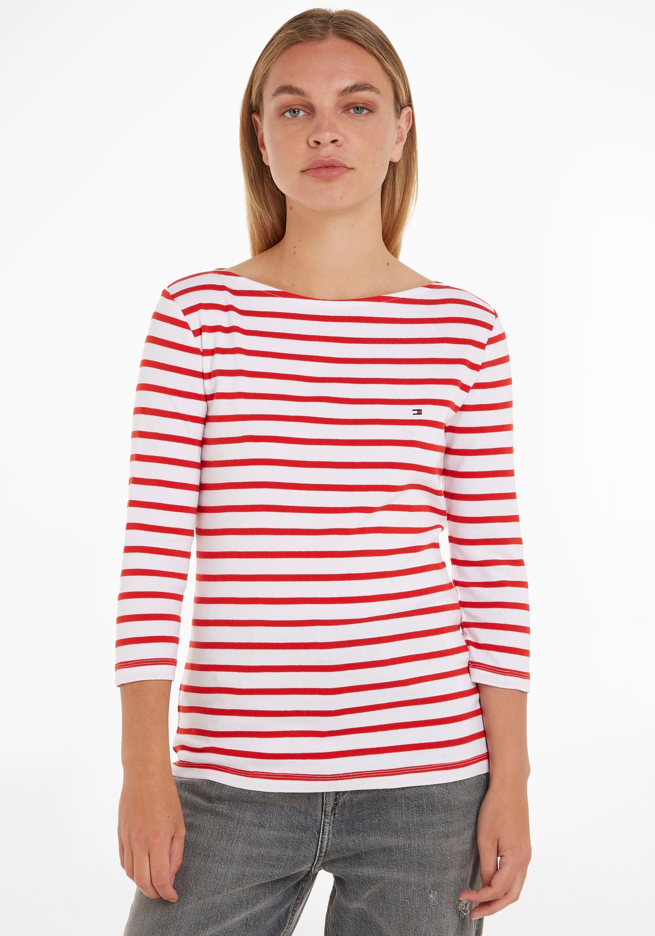 Tommy Hilfiger 3/4-Arm-Shirt »SLIM CODY RIB STP B-NK 3/4SLV«, mit dezenter Tommy... kaufen