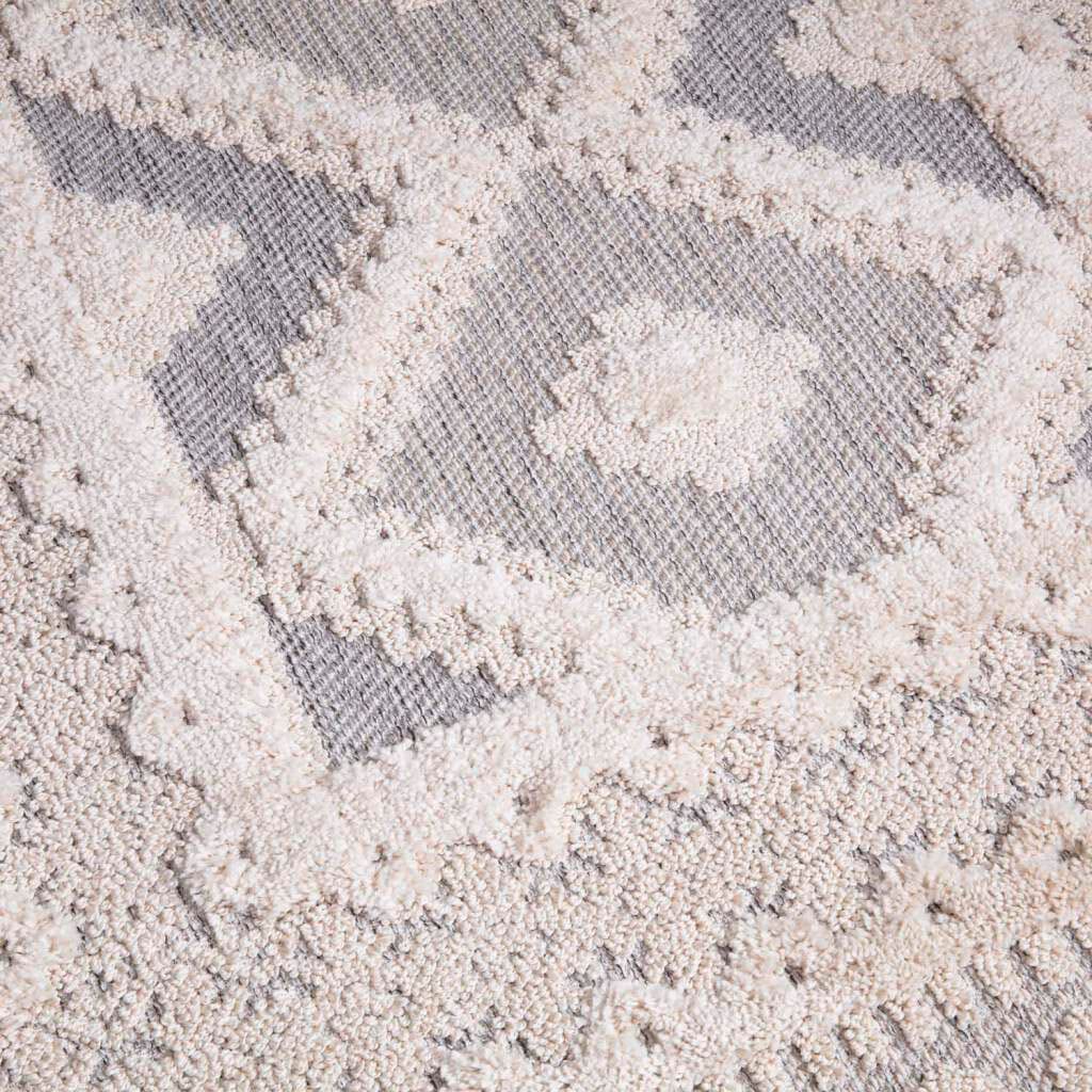 Carpet City Hochflor-Teppich »Valencia 730«, rechteckig, 20 mm Höhe, Läufer, Boho-Stil, 3D-Effekt, Relief, Hoch-Tief-Struktur, mit Fransen