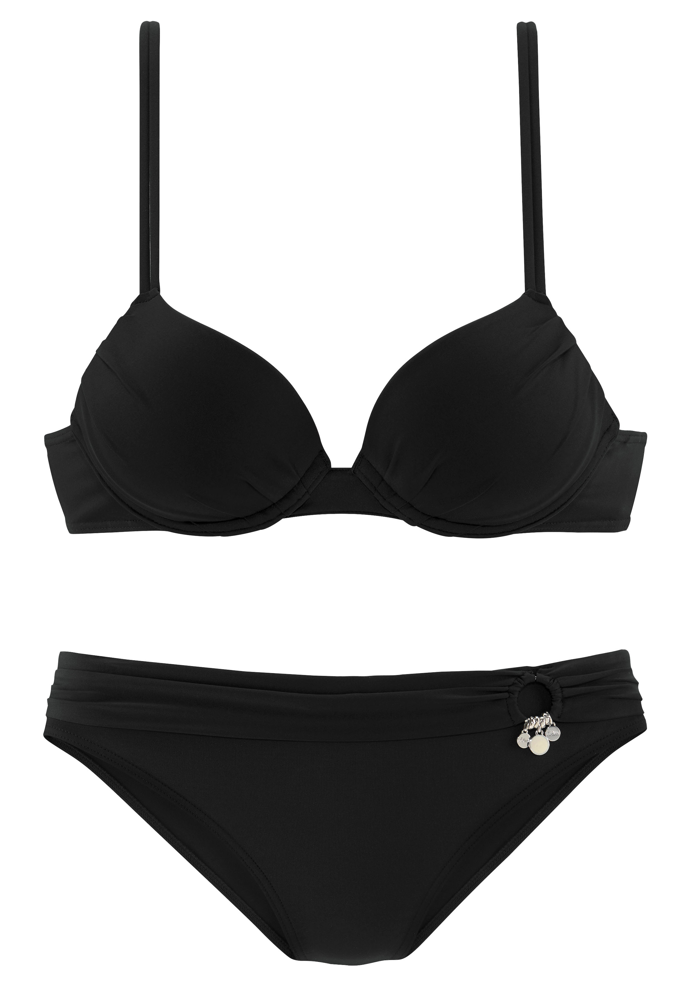 s.Oliver Push-Up-Bikini, mit Zierring an der Hose