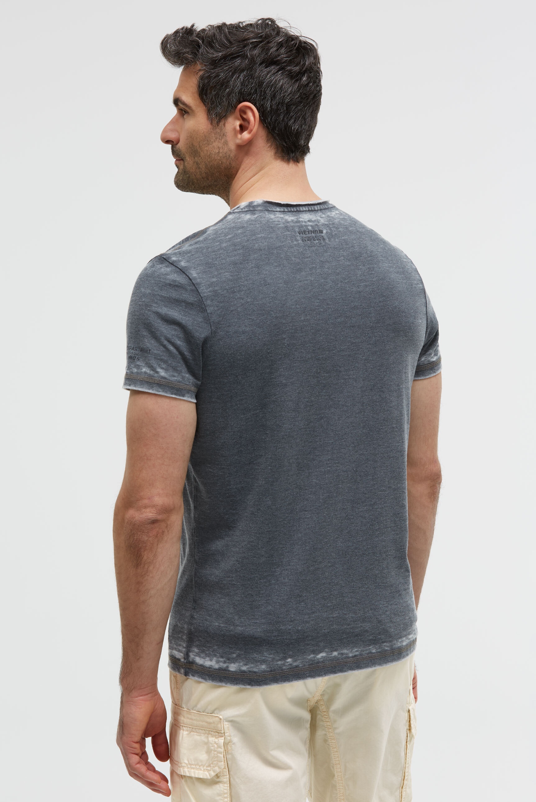 CAMP DAVID Rundhalsshirt mit Ausbrenner-Effekten