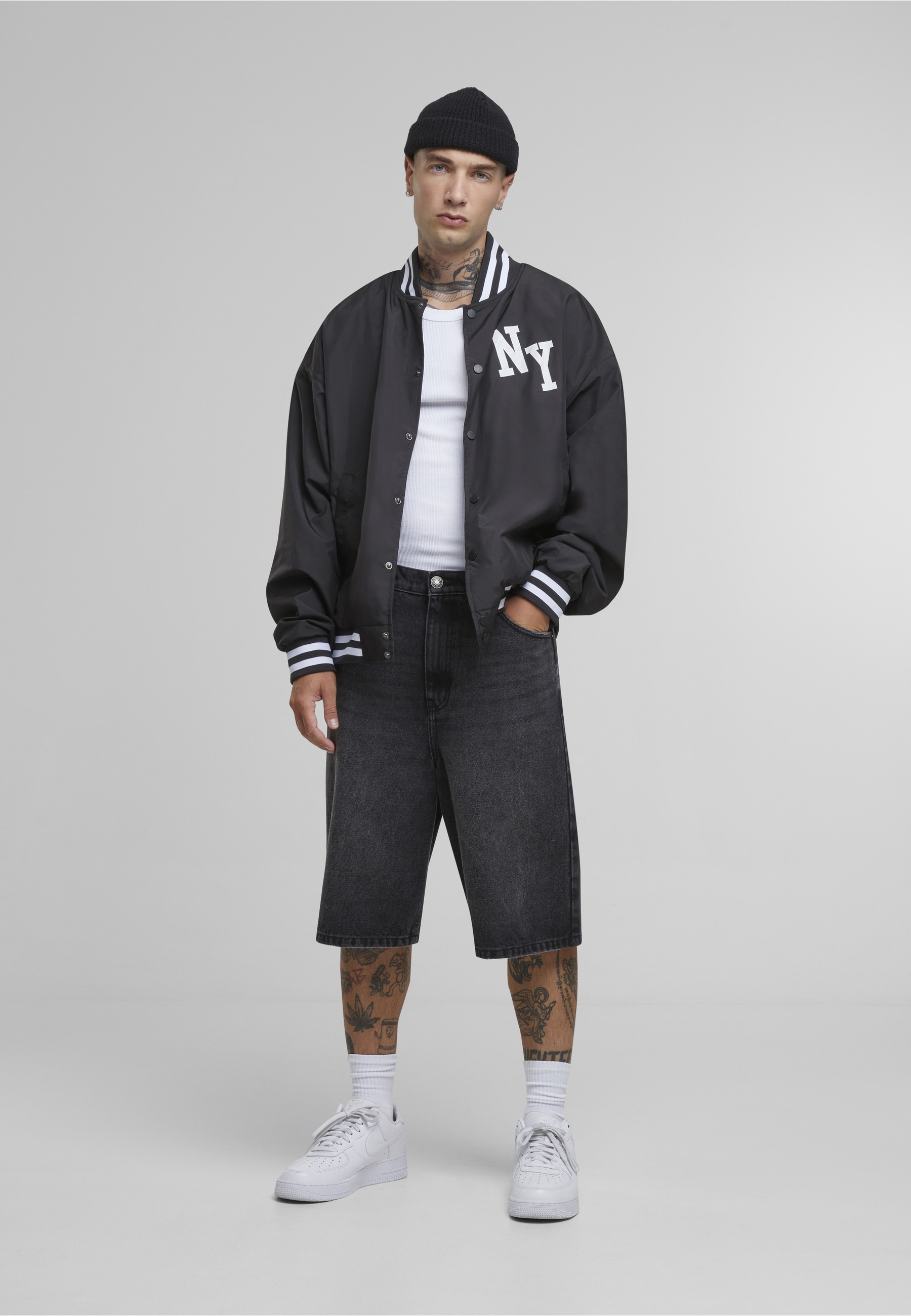 MisterTee Collegejacke »MisterTee New York Arc Light College Jacket« 1 Stk. tlg. ohne Kapuze