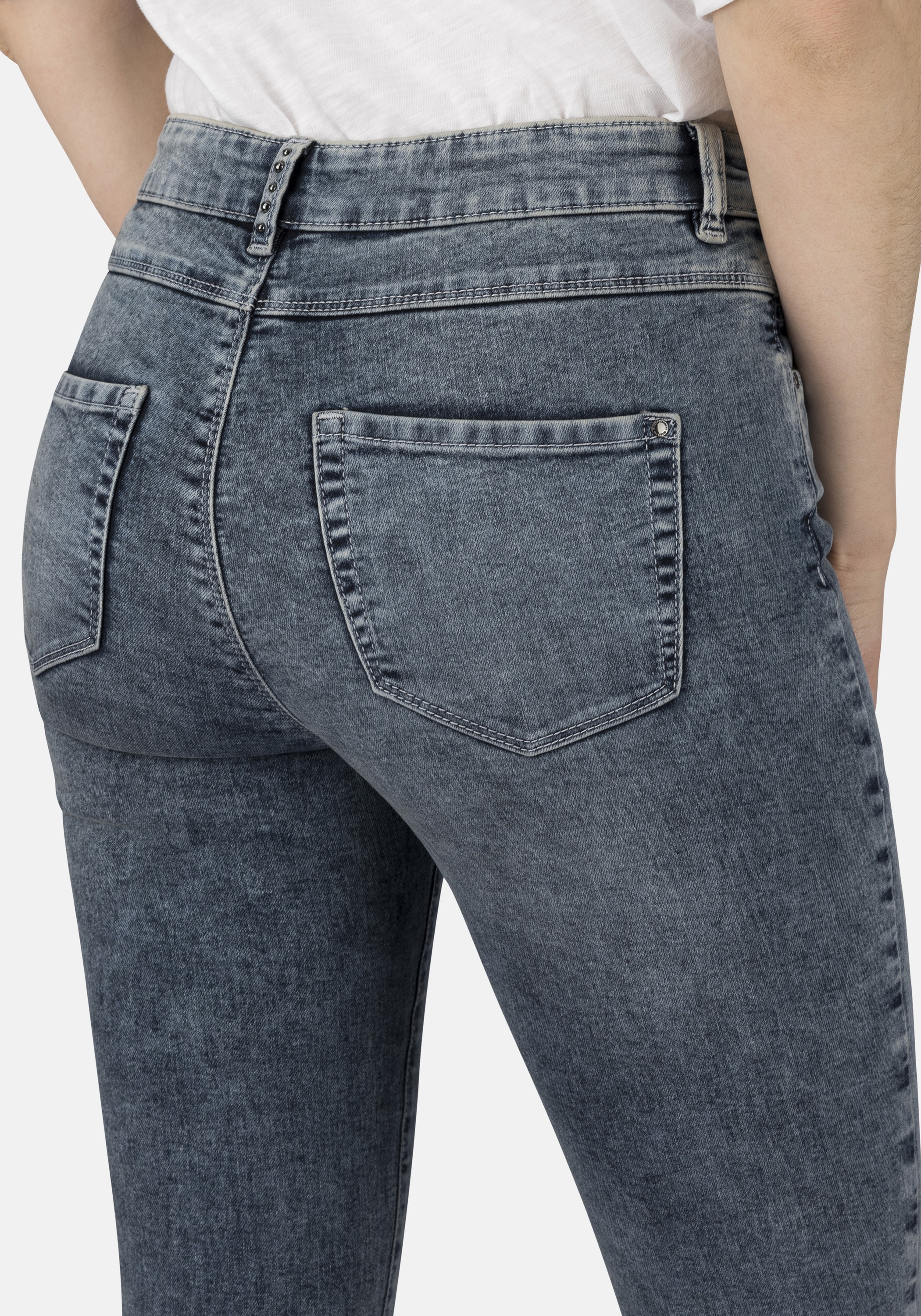 STOOKER WOMEN 5-Pocket-Jeans »Rio bluegrey Skinny Fit«, Skinny Fit Casual Clean Wash Denim Jeans für Damen