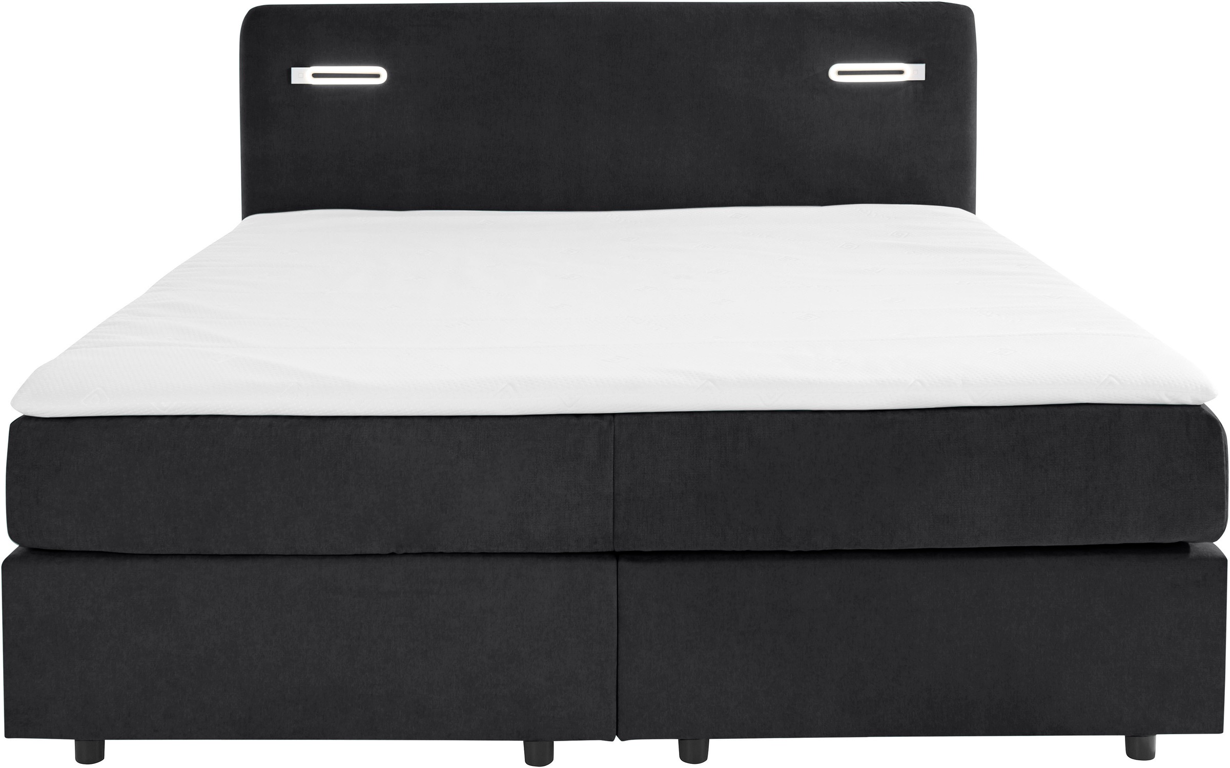 INOSIGN Boxbett »Luan«, Schubkästen, LED-Beleuchtung und Topper, in Breite 120 cm und 180 cm