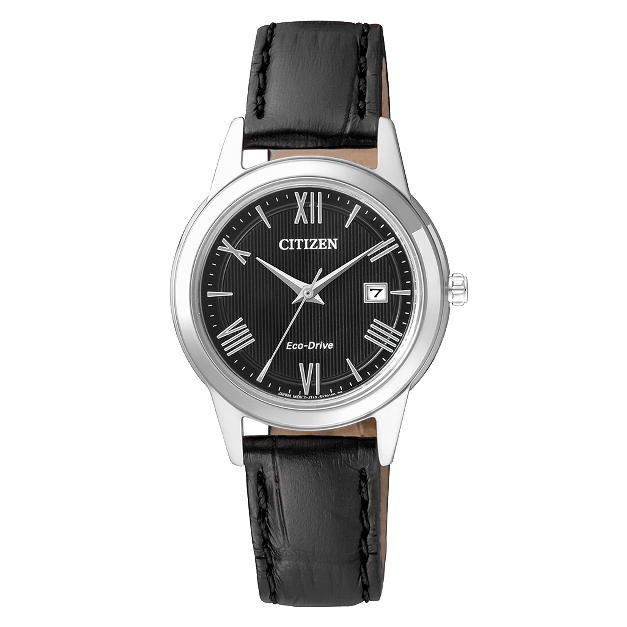 Citizen Solaruhr Armbanduhr, Damenuhr, Datum, Lederarmband