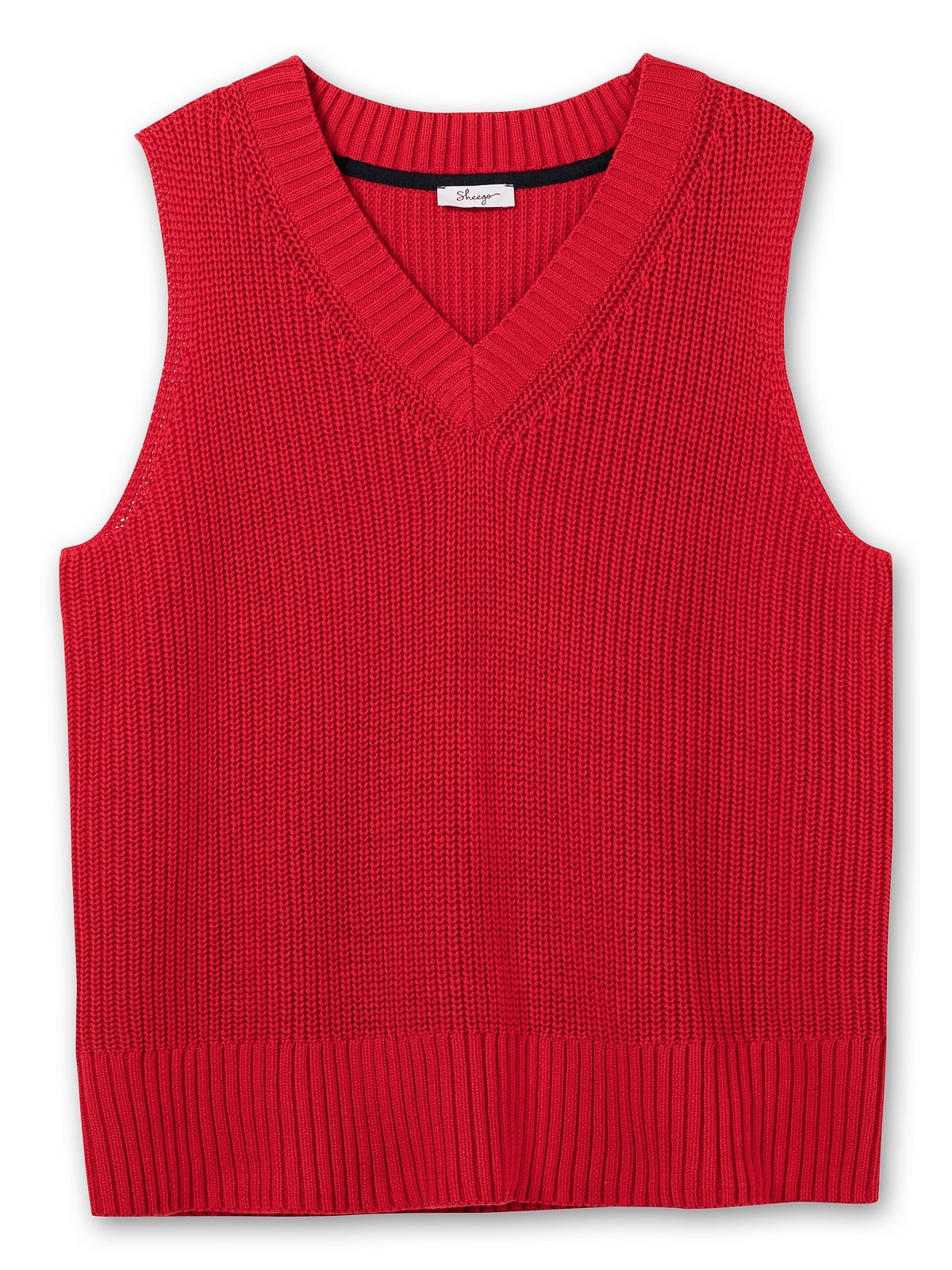 Sheego Pullunder »Große Größen«, mit V-Ausschnitt, aus Baumwolle