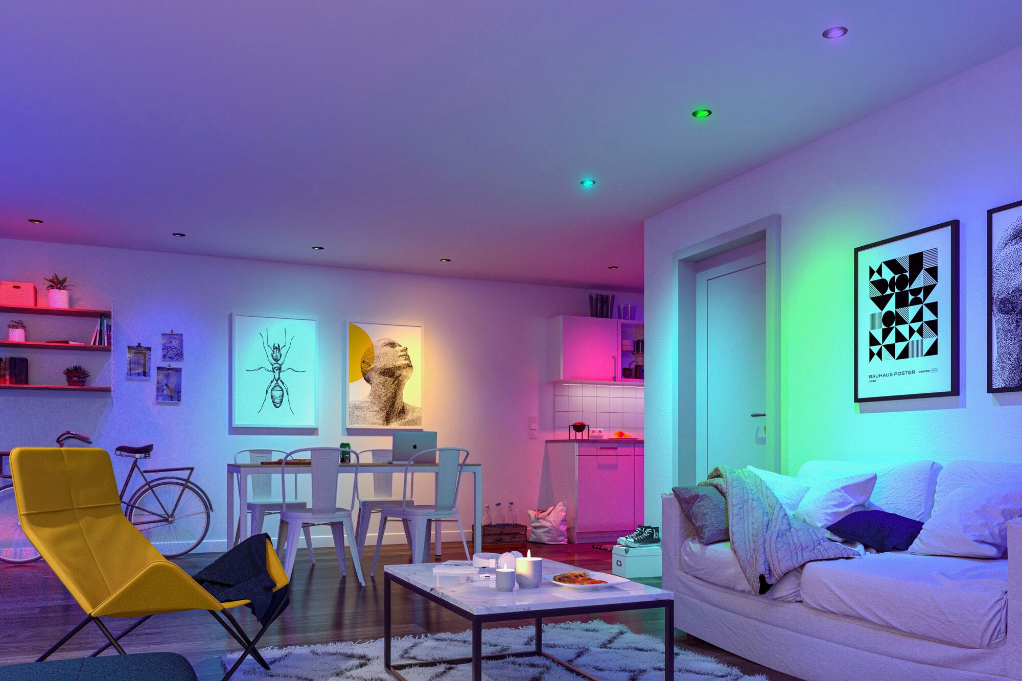 Paulmann LED Einbauleuchte »Base 230V 420lm« 1 Stk. Tageslichtweiß Zigbee RGBW