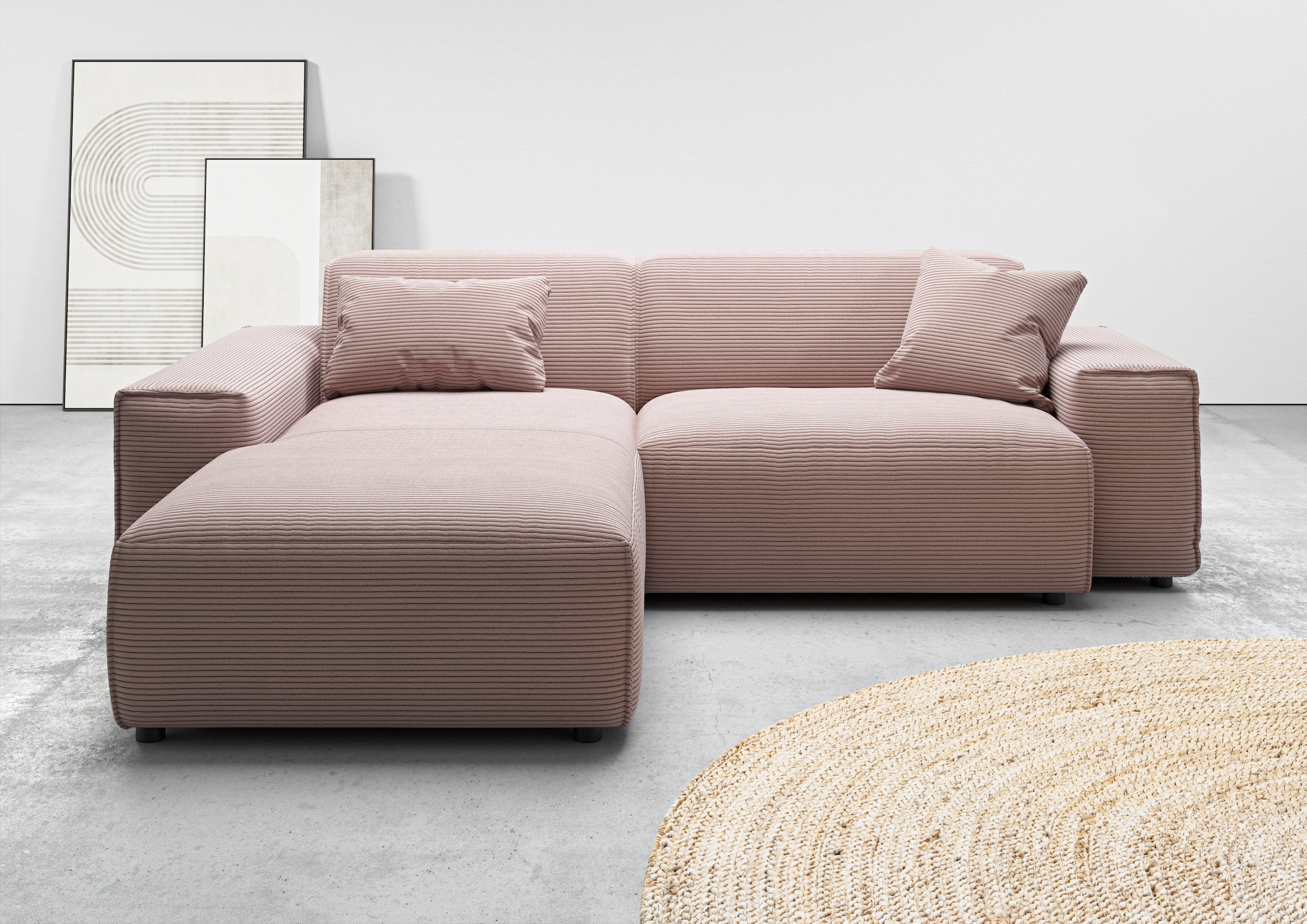 Home affaire Ecksofa "Glimminge L-Form auch in Breitcord, Feincord + Easy c günstig online kaufen