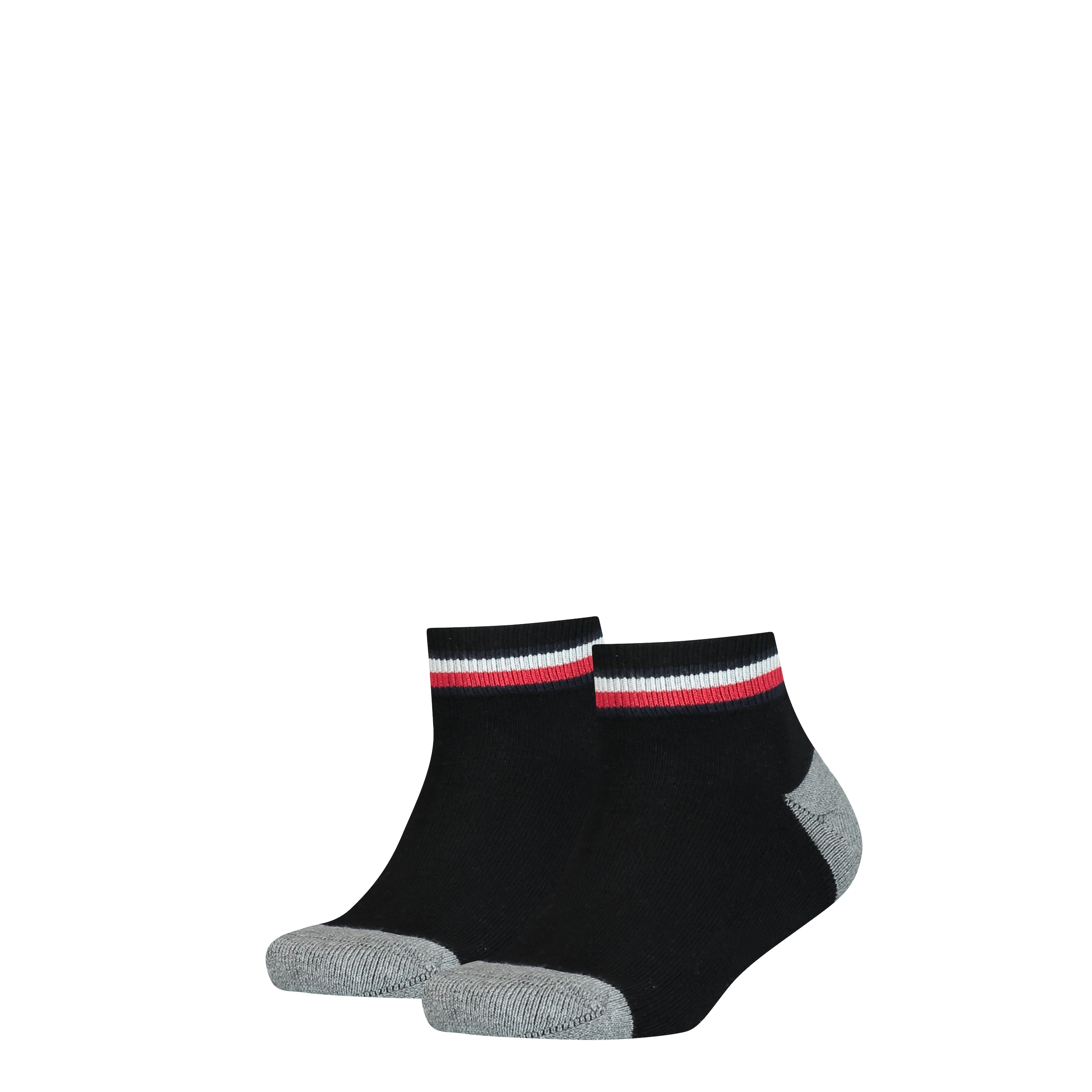 Tommy Hilfiger "TH KIDS ICONIC SPORTS QUARTER" 2 Paar, mit Kontraststreifen und schmalem Rippenbündchen