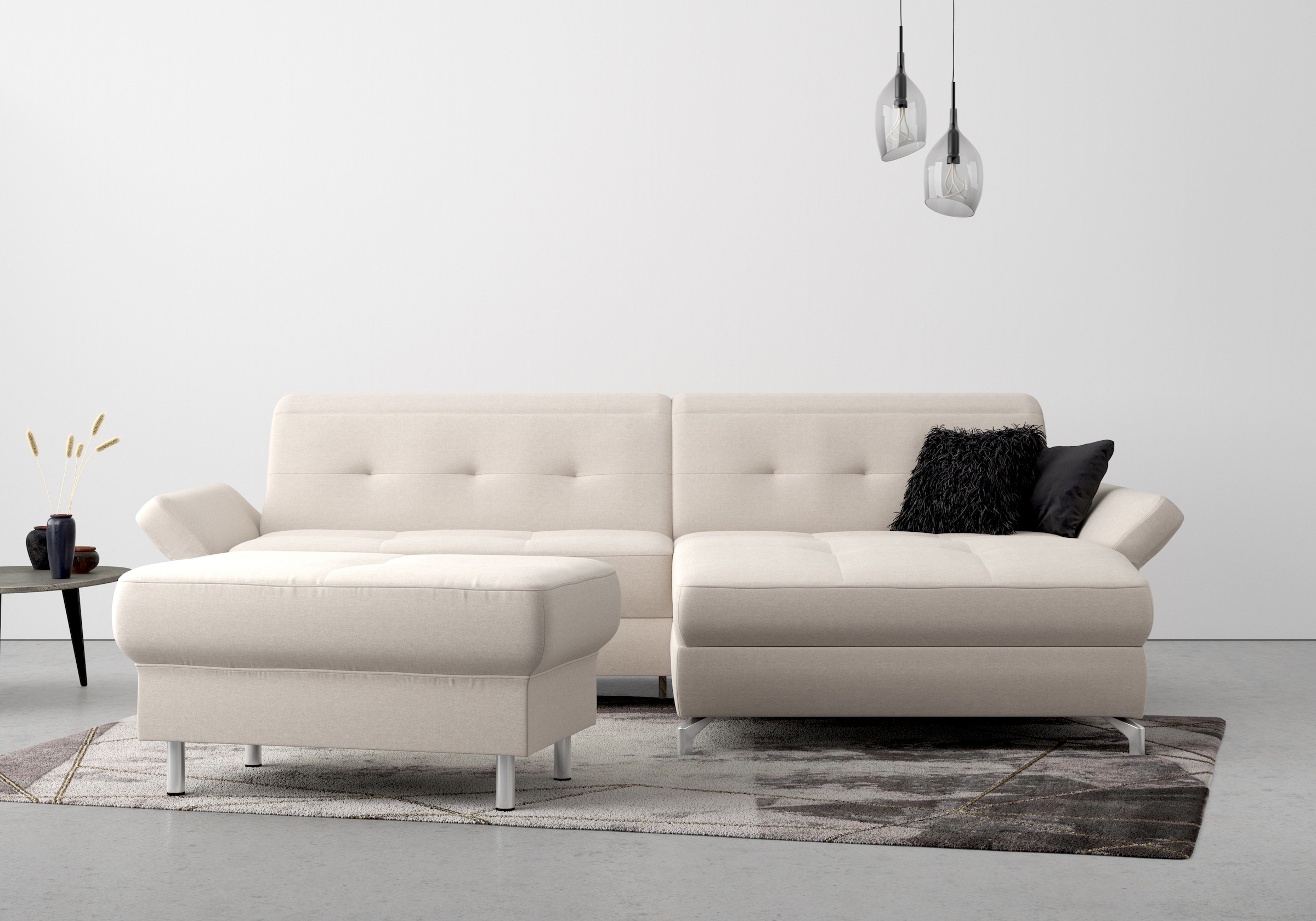 Home affaire Polsterhocker "Maredo" Federkern-Polsterung, passend zur "Mare günstig online kaufen