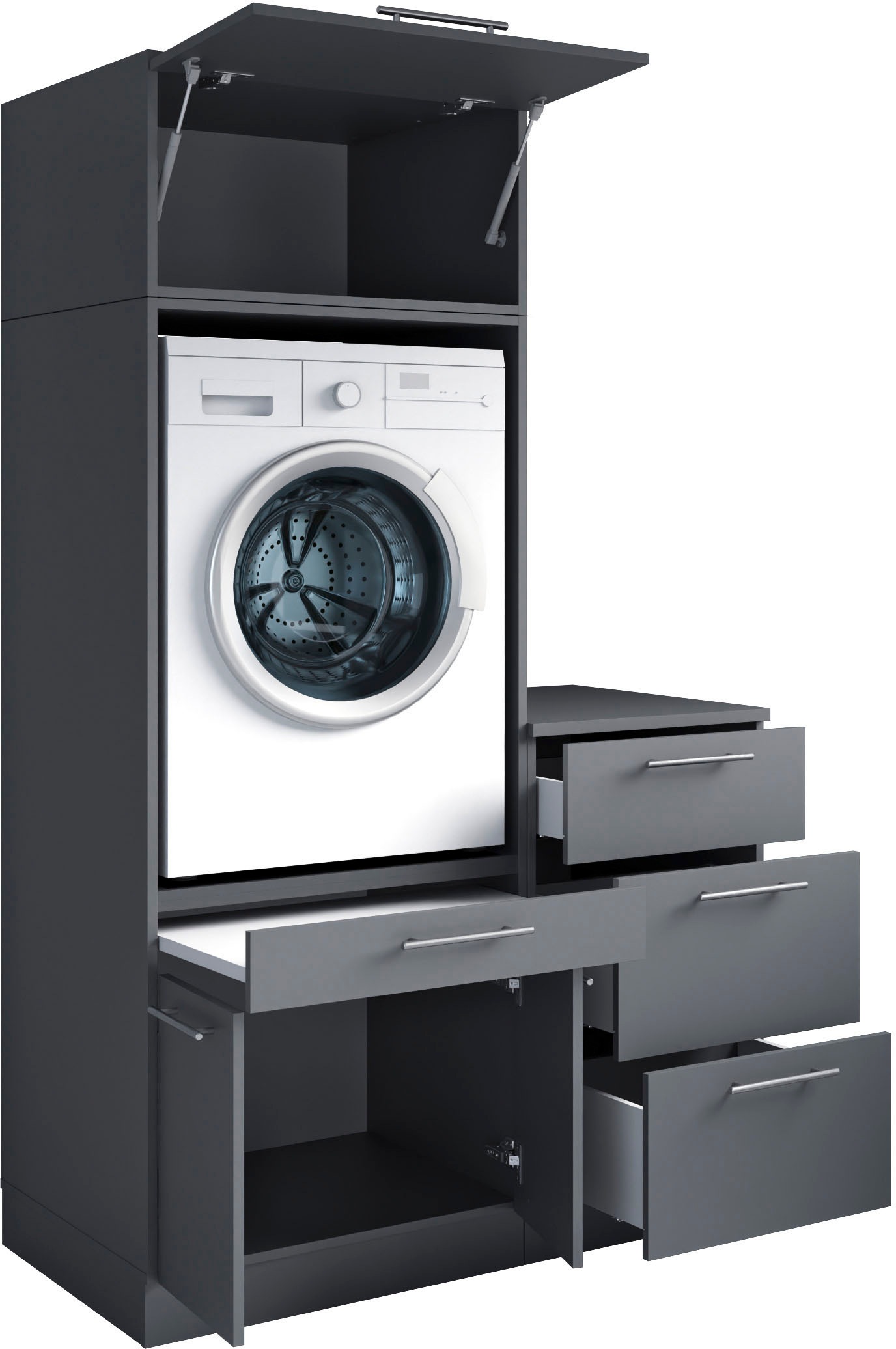 Laundreezy Mehrzweckschrank-Set »Laundreezy, 3-tlg. Mehrzweckschrank-Set B/H/T 118/200/68 cm« 3 Stk. tlg.