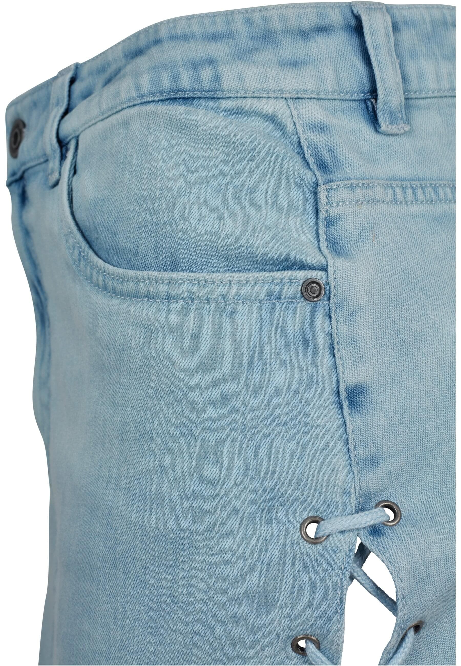 URBAN CLASSICS Jerseyrock »Urban Classics Damen Ladies Denim Lace Up Skirt«, (1 tlg.)