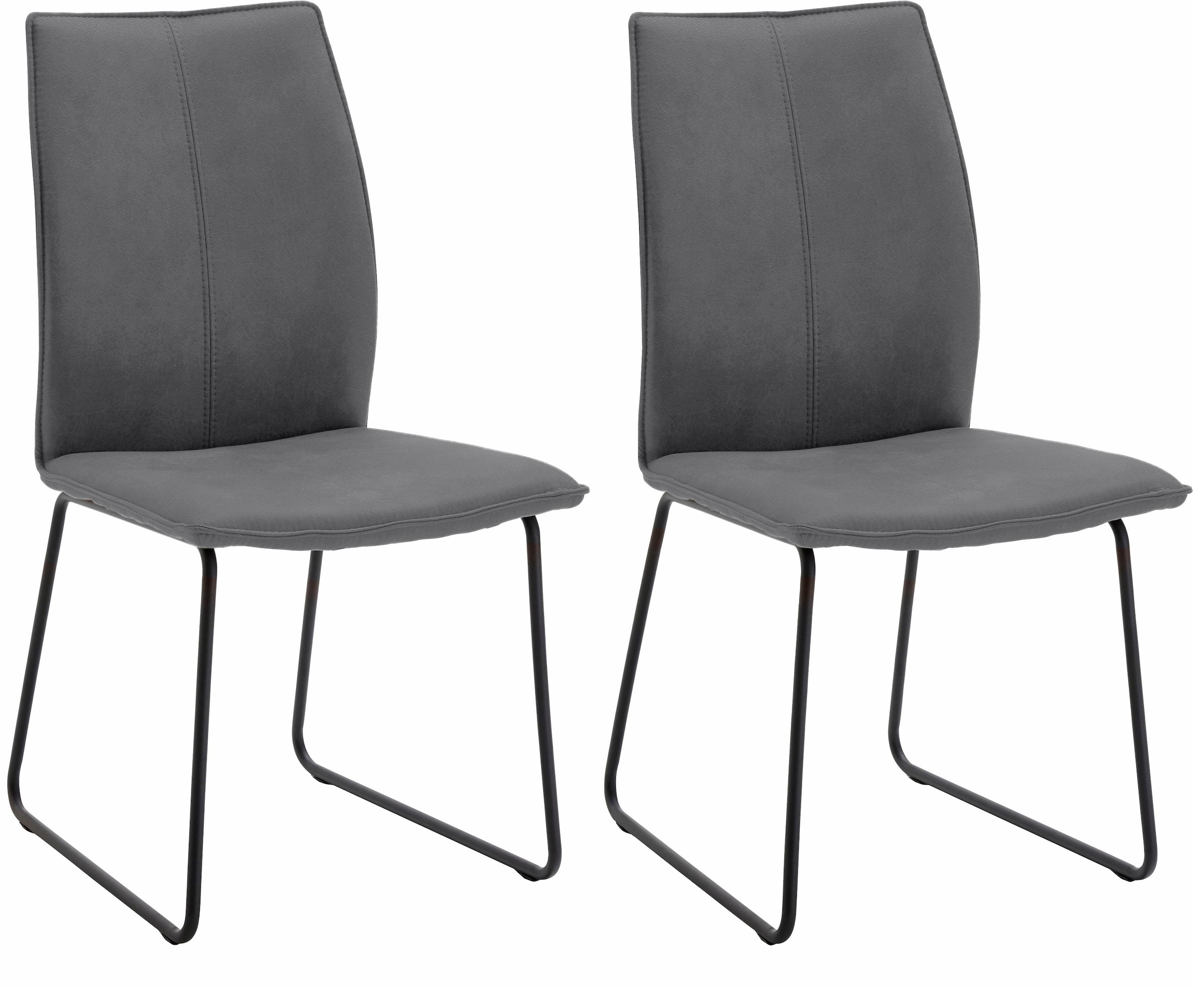 NIEHOFF SITZMÖBEL Polsterstuhl "Capri" (Set) 2 Stk. Leder PRISMA Kufengeste günstig online kaufen