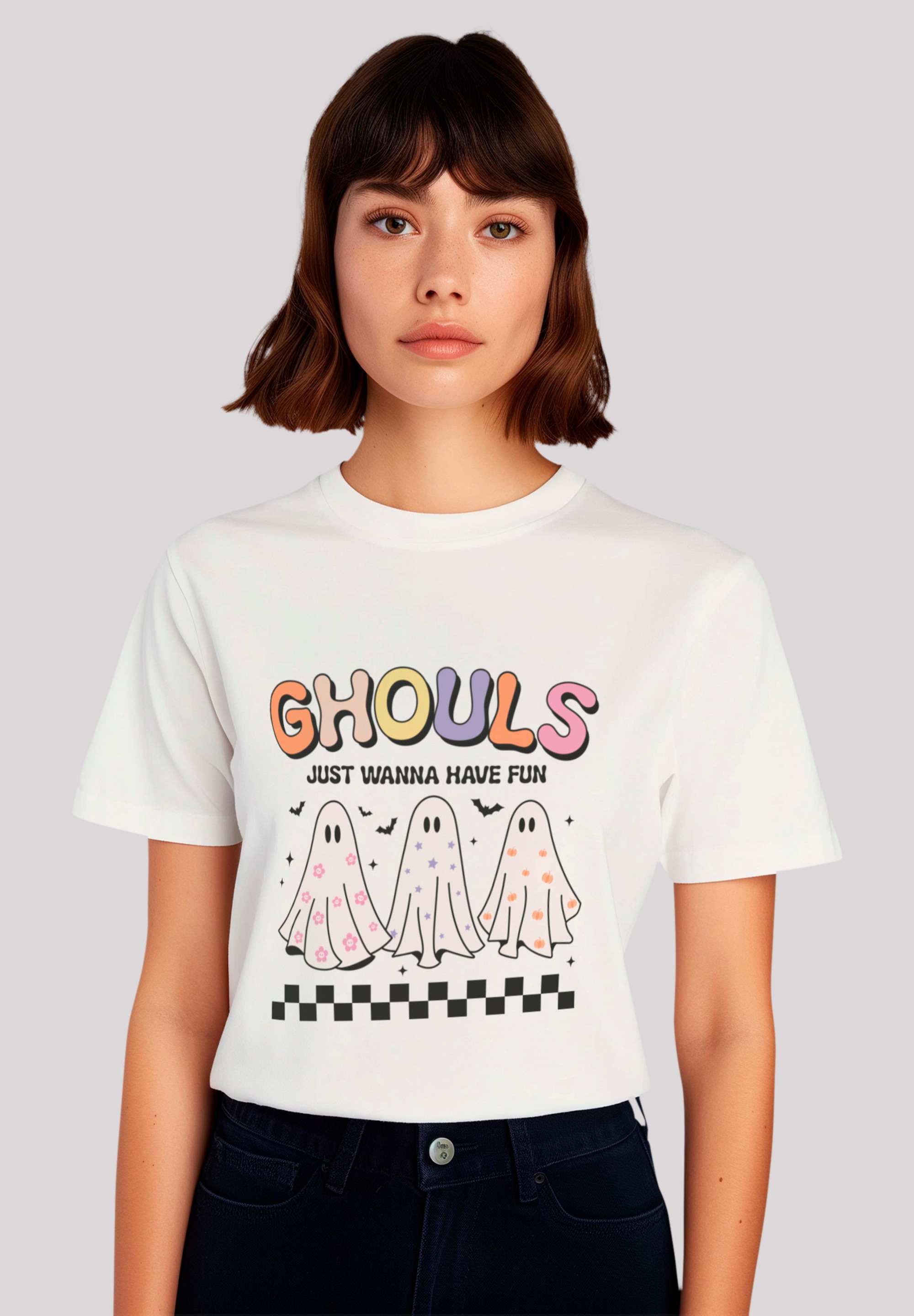 F4NT4STIC Marškinėliai »Retro Halloween Ghouls j...