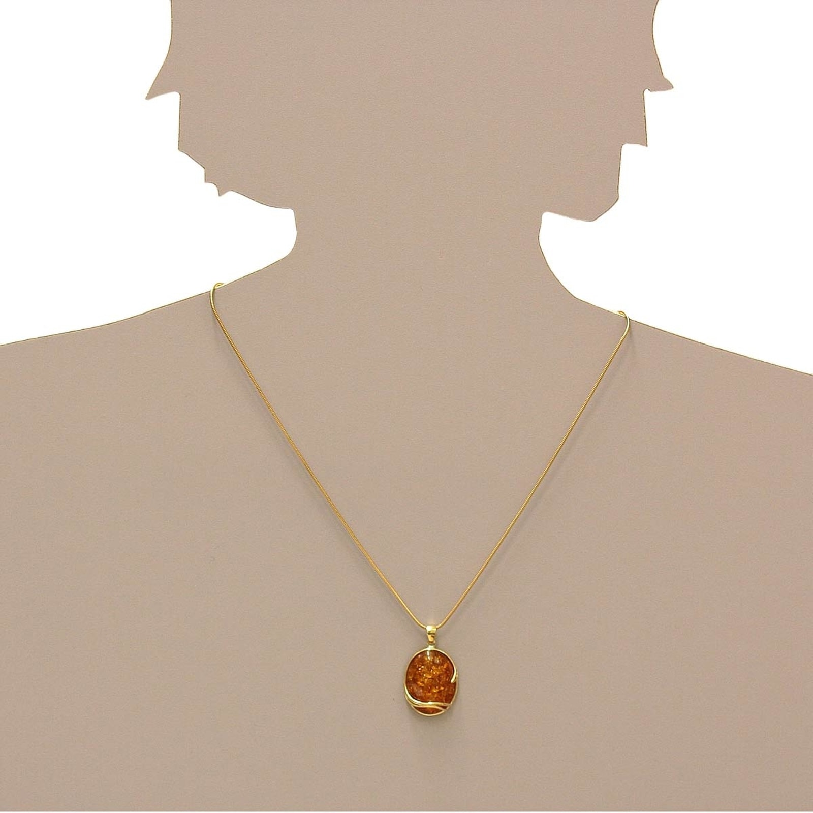 OSTSEE-SCHMUCK Kettenanhänger »- Lotte - Gold 333/000 - Bernstein«