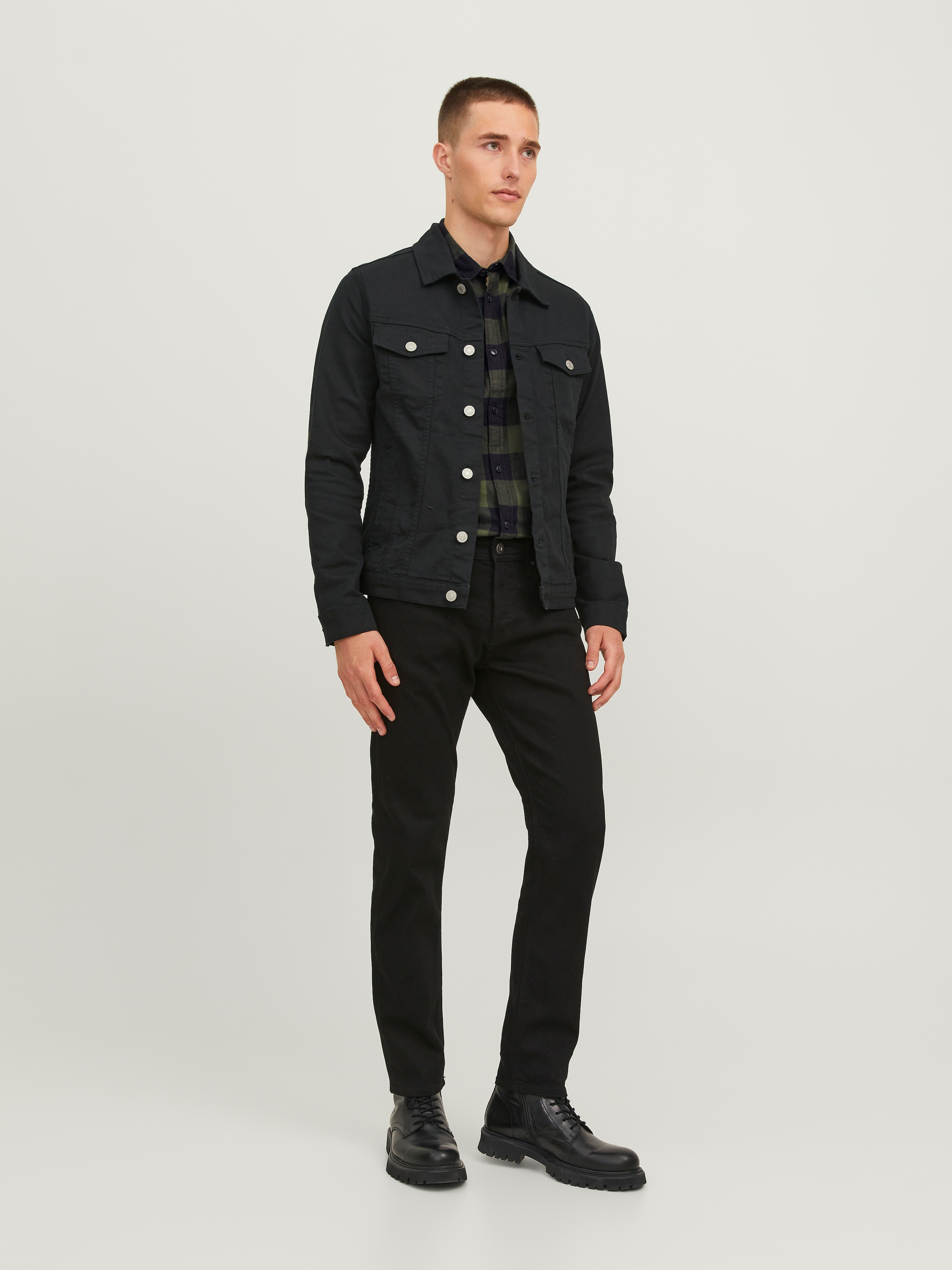 Jack & Jones Langarmhemd »JJEGINGHAM TWILL SHIRT L/S NOOS«