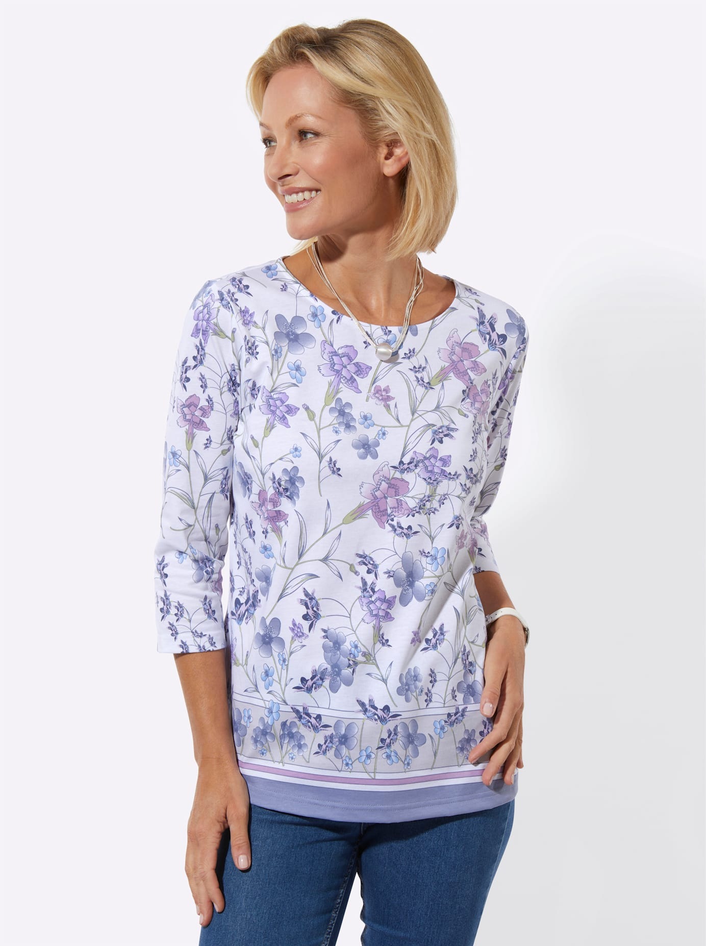 Classic Basics 3/4-Arm-Shirt "Rundhals-Shirt", 1 tlg. günstig online kaufen