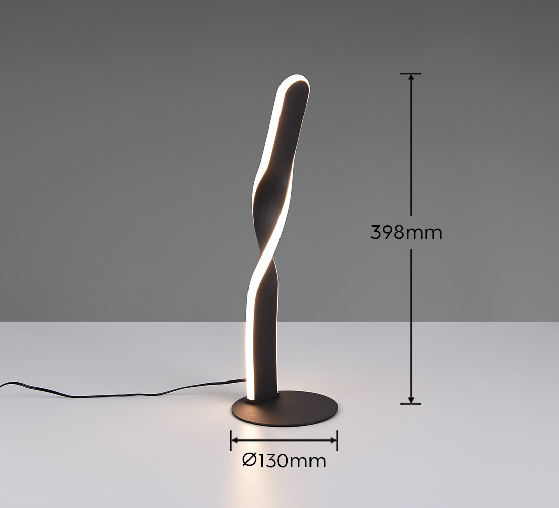 REALITY Leuchten LED Tischleuchte »GINKO, LED Tischlampe 10W 1020 Lumen 3000K warmweiß, Schreibtischlampe«, 1 flammig, Leuchtmittel LED-Board | LED fest integriert, Tischleuchte mit Schnurschalter ON/OFF, Höhe 40,5 cm Ø 13 cm