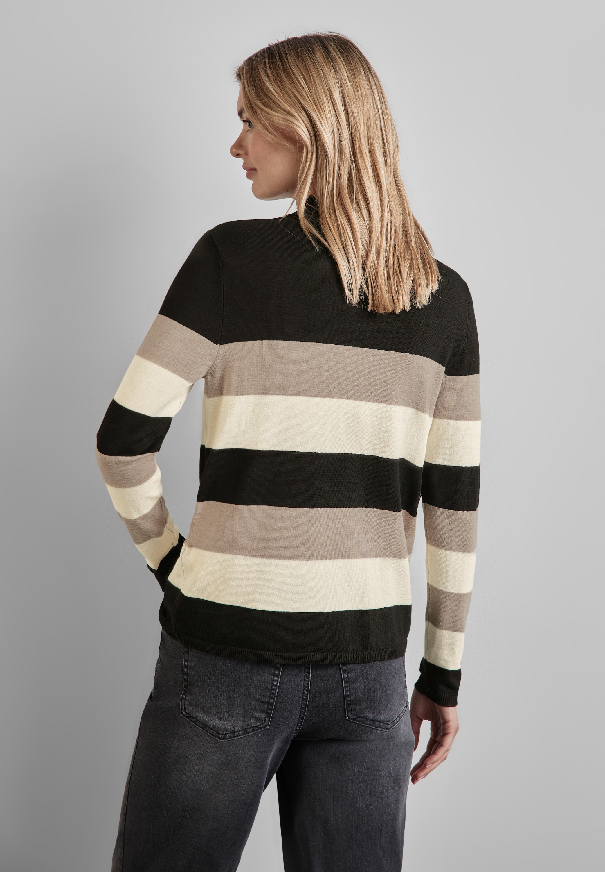 STREET ONE Strickpullover, mit Stehkragen