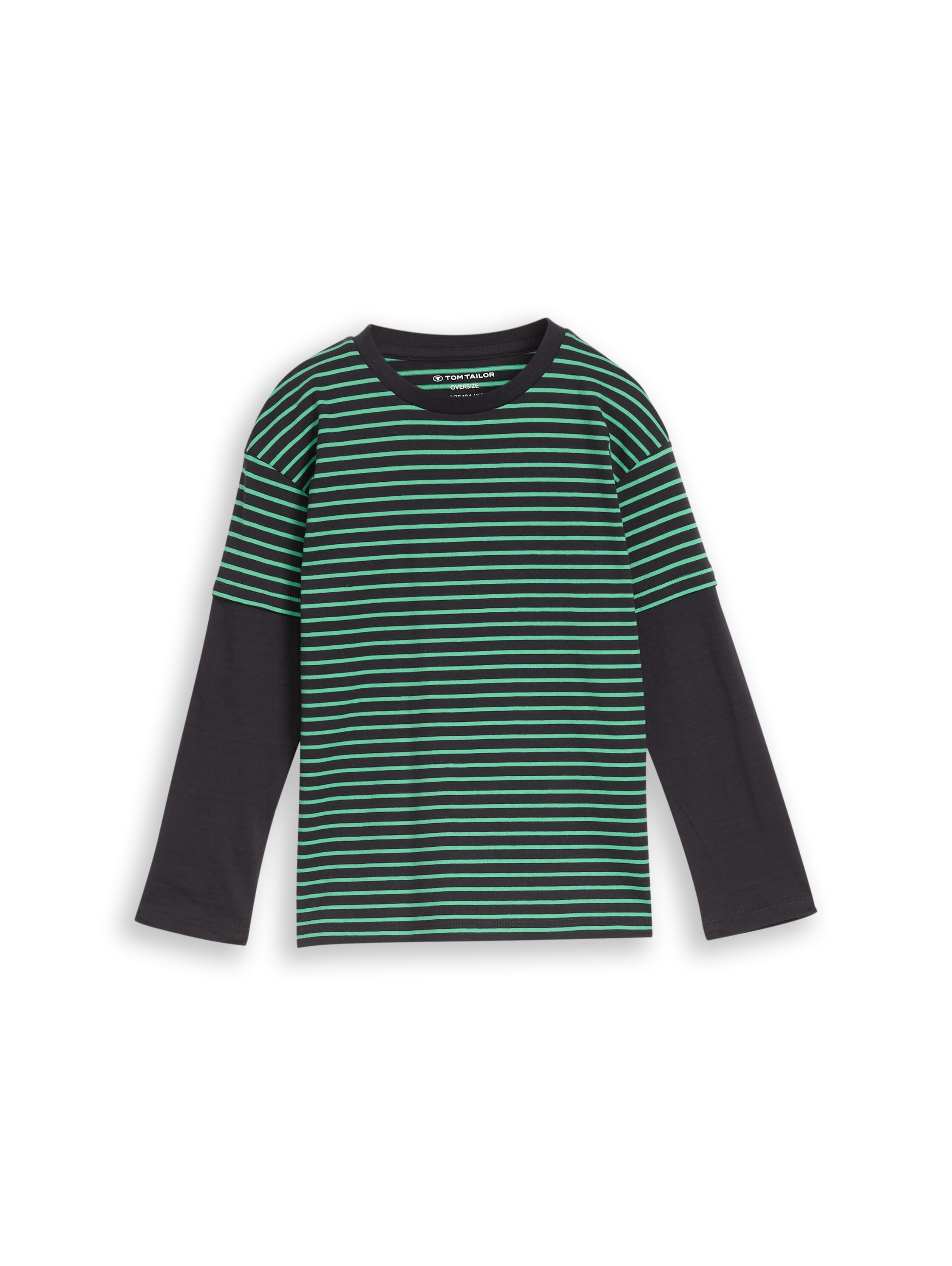 TOM TAILOR Langarmshirt im Streifen.Look / Colorblocking / Baumwolle / für Boys