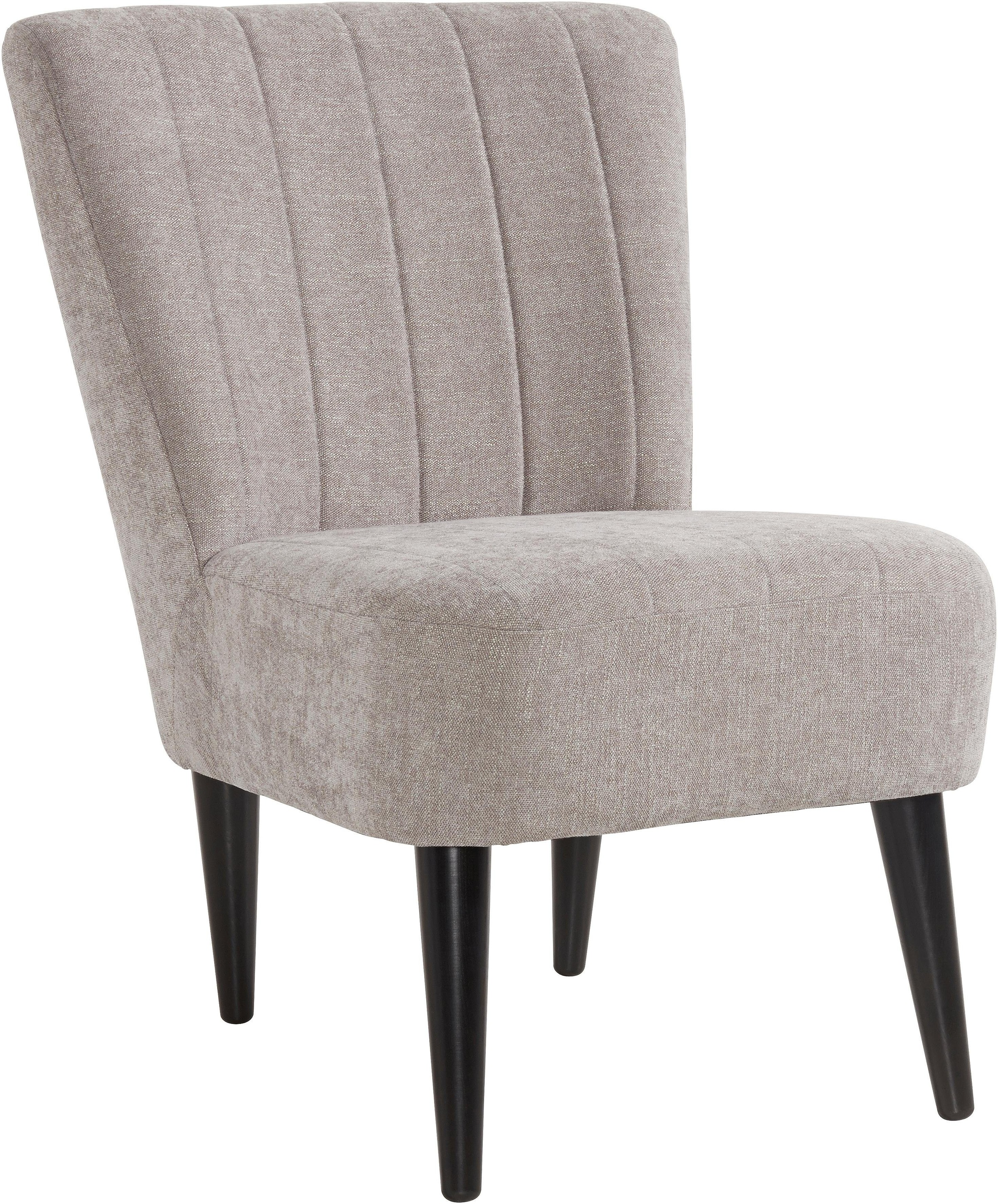 OTTO home Cocktailsessel "Jan" mit Wellenunterfederung, Massivholzfüße