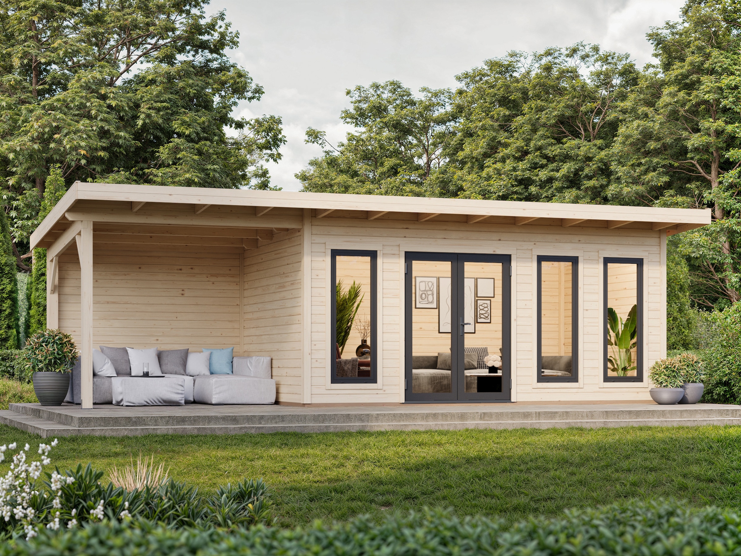 Palmako Gartenhaus »Aurelia 15,2+7,9 m²«