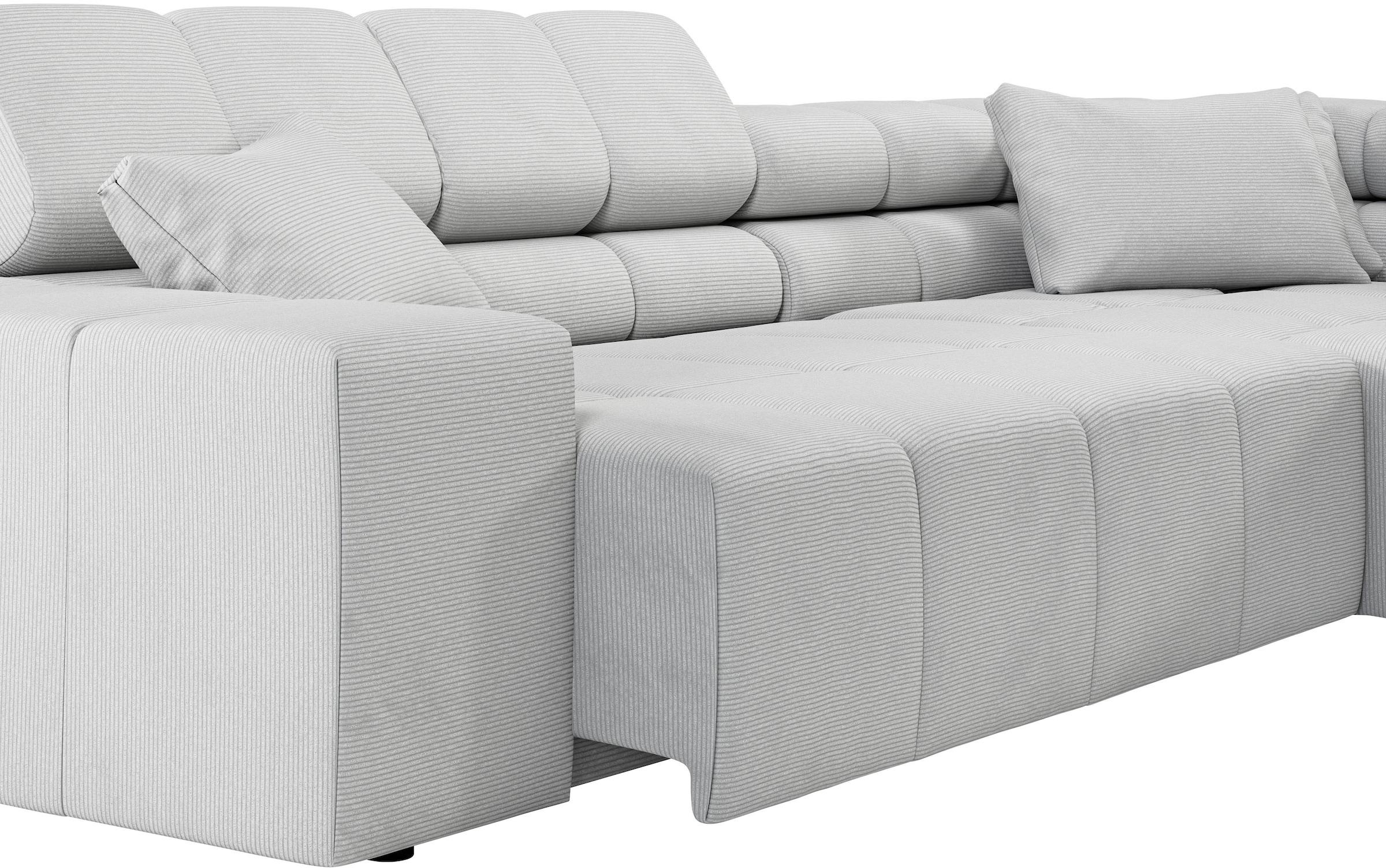 INOSIGN Ecksofa »Ancona incl. Kopfteilverstellung, OTTOs Choice, Breite 319cm, L-Form«, wahlweise motorische Sitztiefenverstellung, auch in Cord + Easy Care