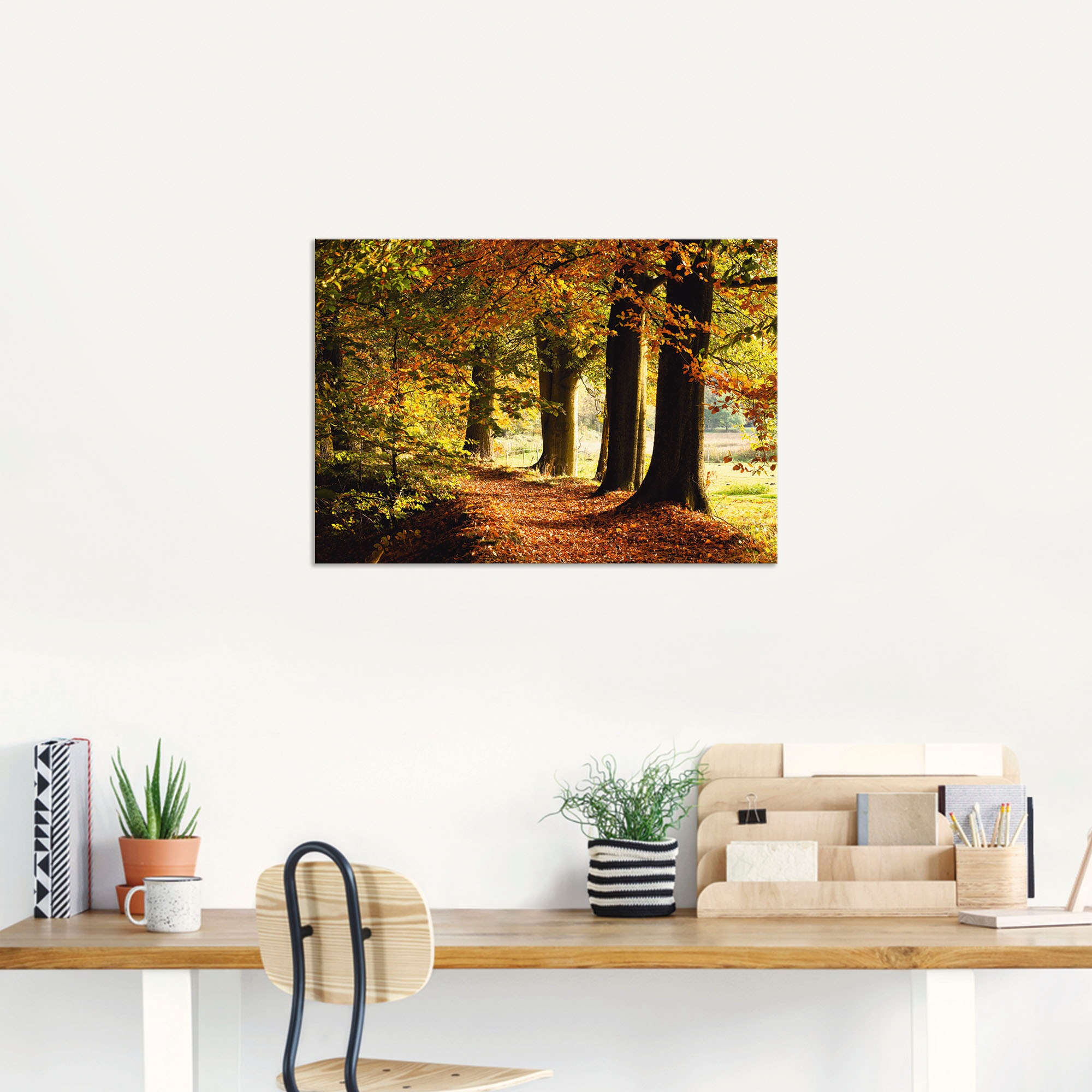 Artland Wandbild »Herbstfarben«, Bäume, (1 St.), als Alubild, Outdoorbild, Leinwandbild in verschied. Größen