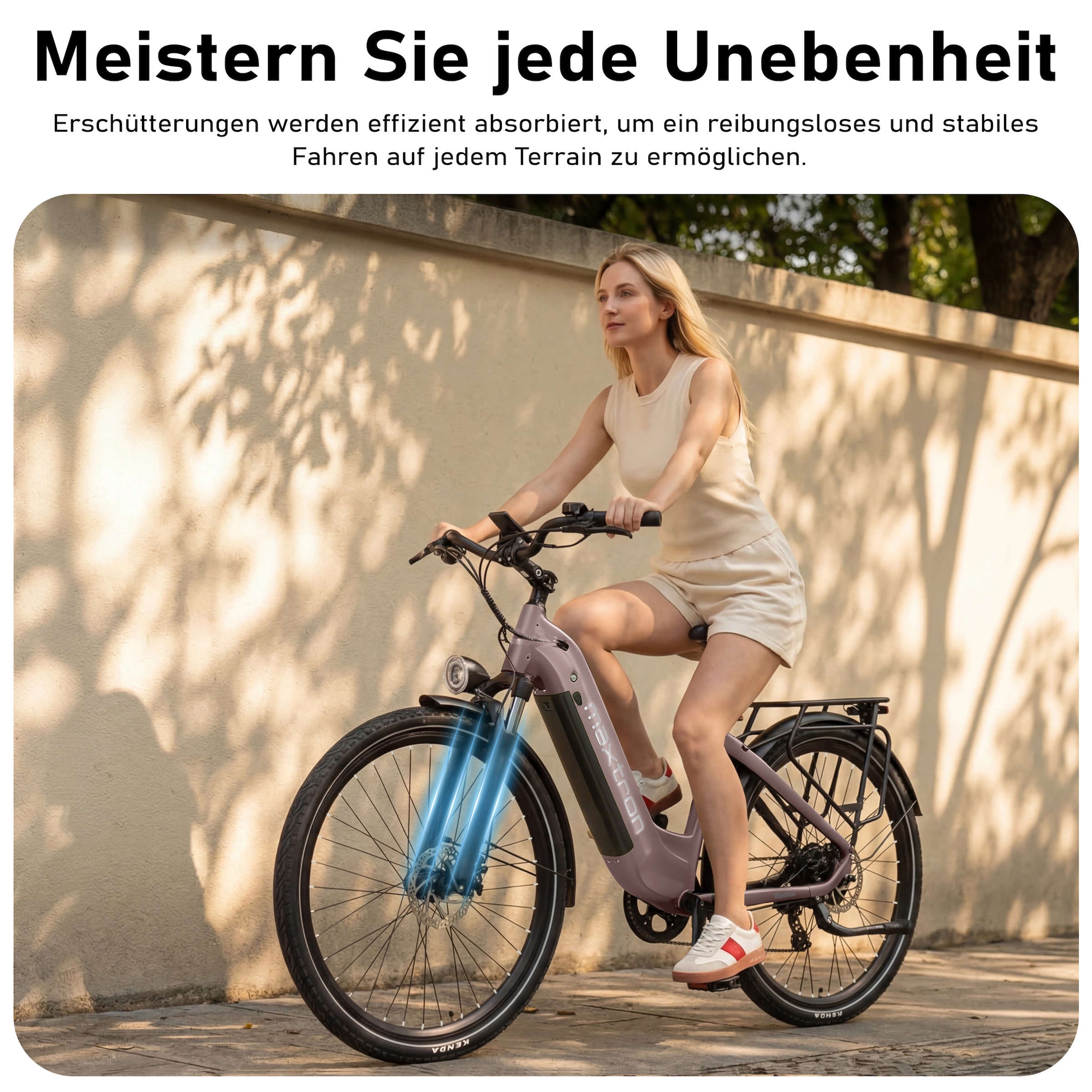 Maxtron »Maxtron Marathon E-Citybike 28 Zoll« 7 Gang Shimano Kettenschaltung Heckmotor 250 W Packung,  Elektrofahrrad für Damen u. Herren