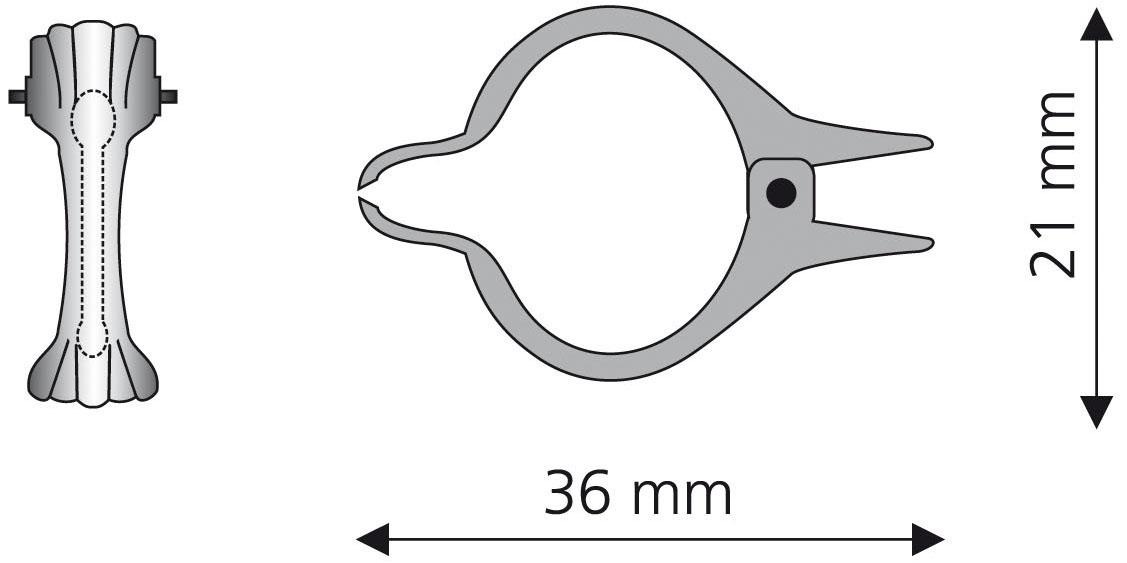 Thumbnail - Liedeco Dekoklammer, (Packung, 8 St.), für Gardinenstangen Ø 12 mm