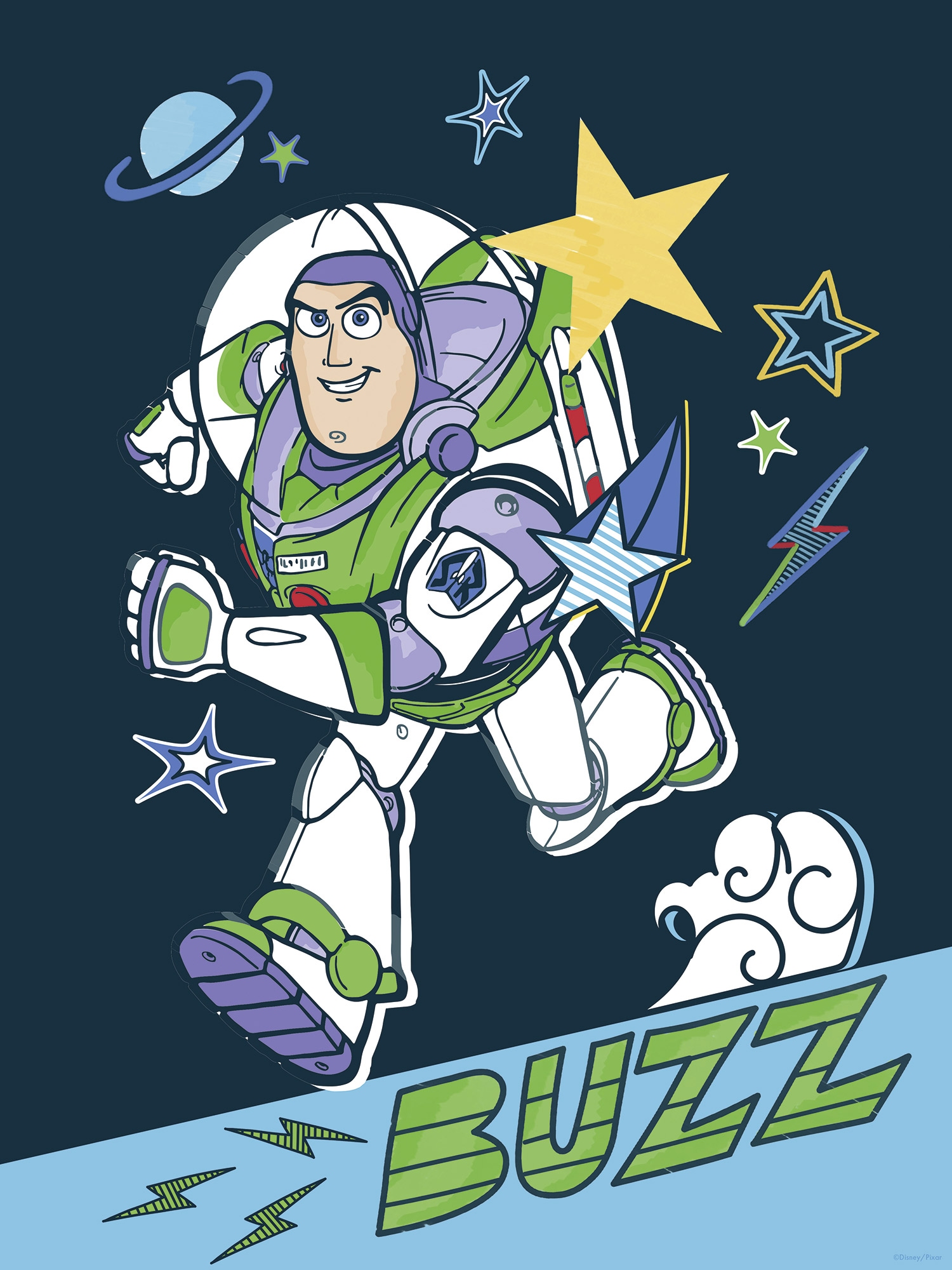 Komar Wandbild »Disney and Pixar Toy Story Buzz«, Disney, (Set, 1 St.), 30 x 40 cm (Breite x Höhe) - Kinderzimmer, Dekoration