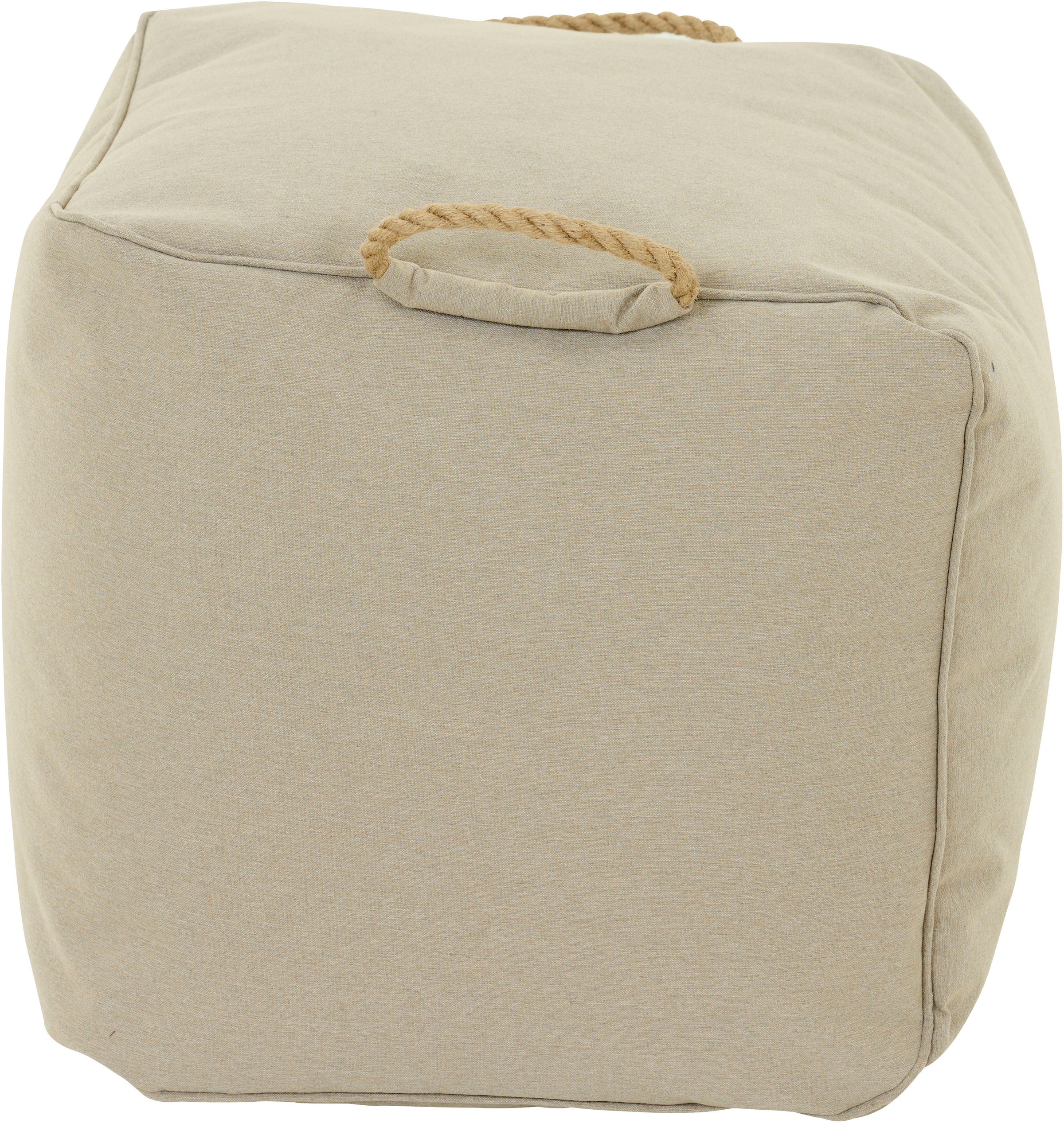 Siena Garden Sitzhocker »Integral Hocker 46 x 48 x 46 cm, Farbe walnut« Meliert, Bezug aus 100% Polyester, PE-beschichtet