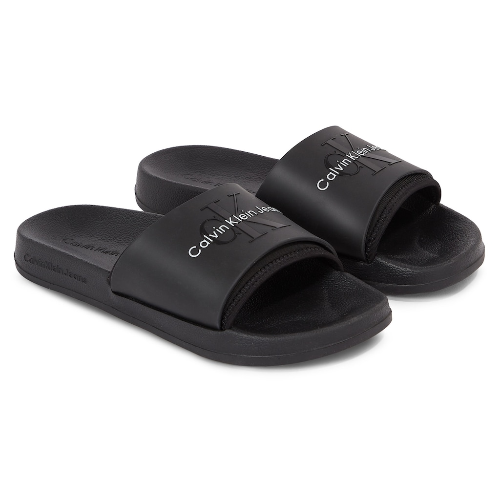 Calvin Klein Jeans Badepantolette »SLIDE MONOGRAM TPU ML WN«